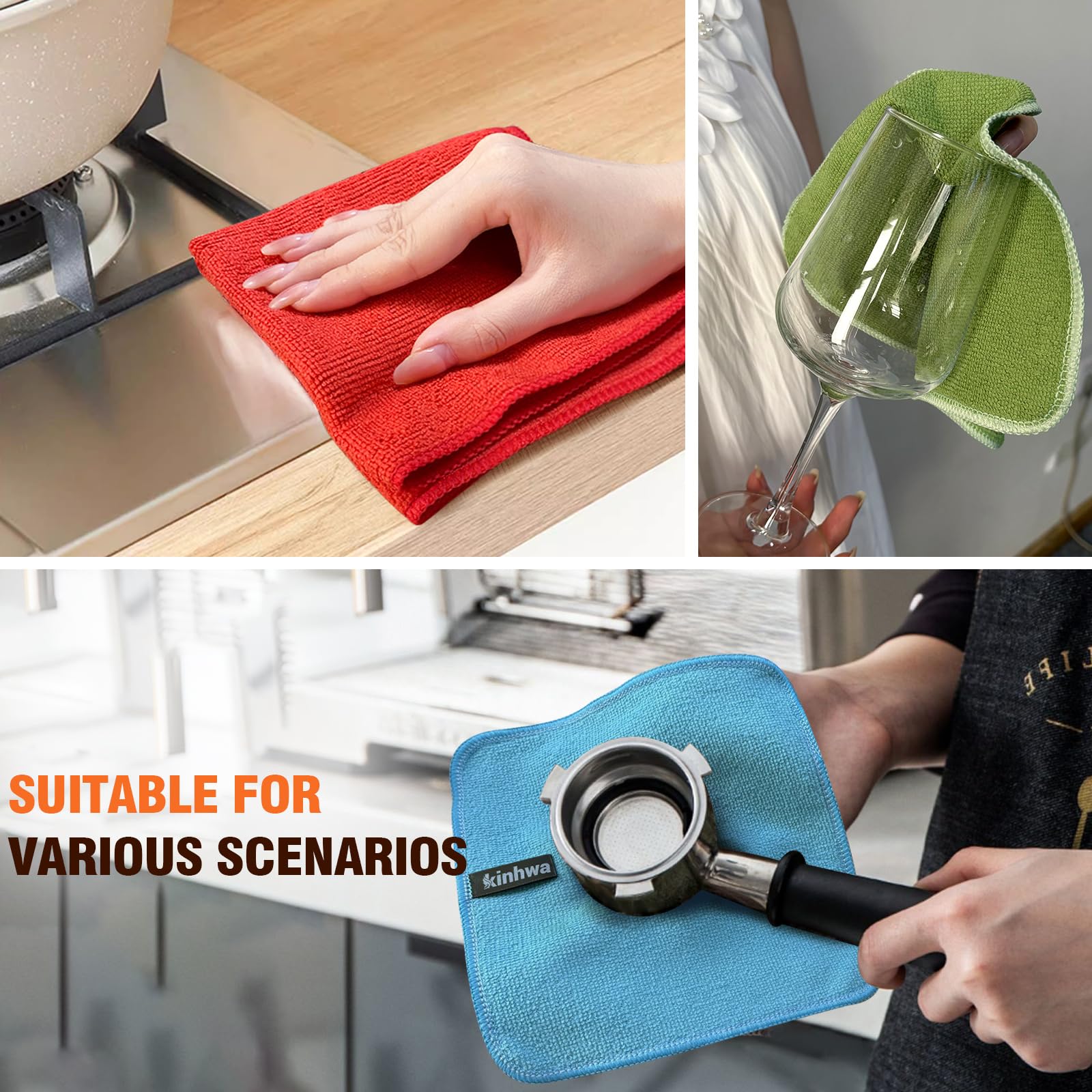 Dish Cloths with Scrub Side (12 Count)