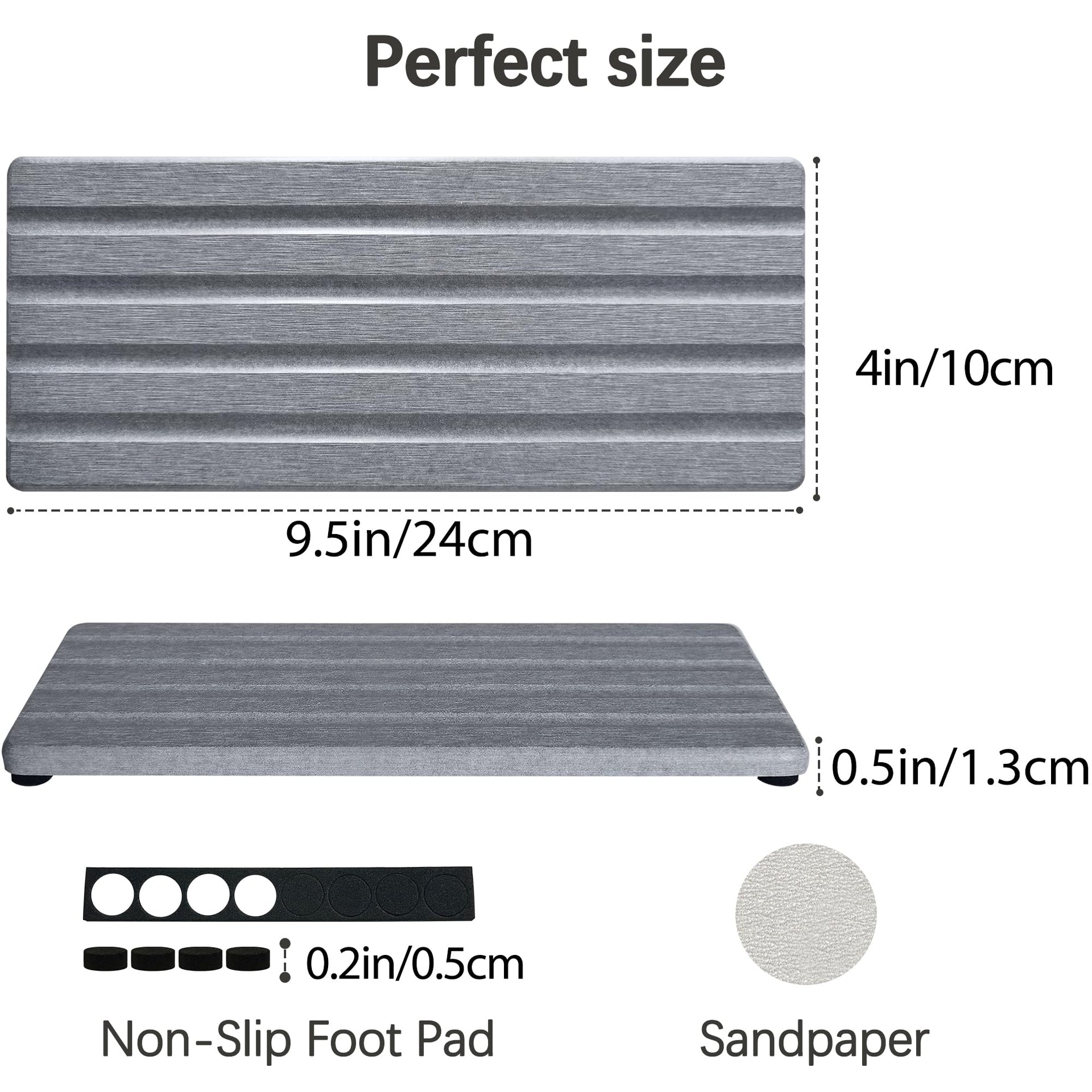 Diatomite Soap Dish Holder Water Absorbing Stone Tray Bathroom Countertop