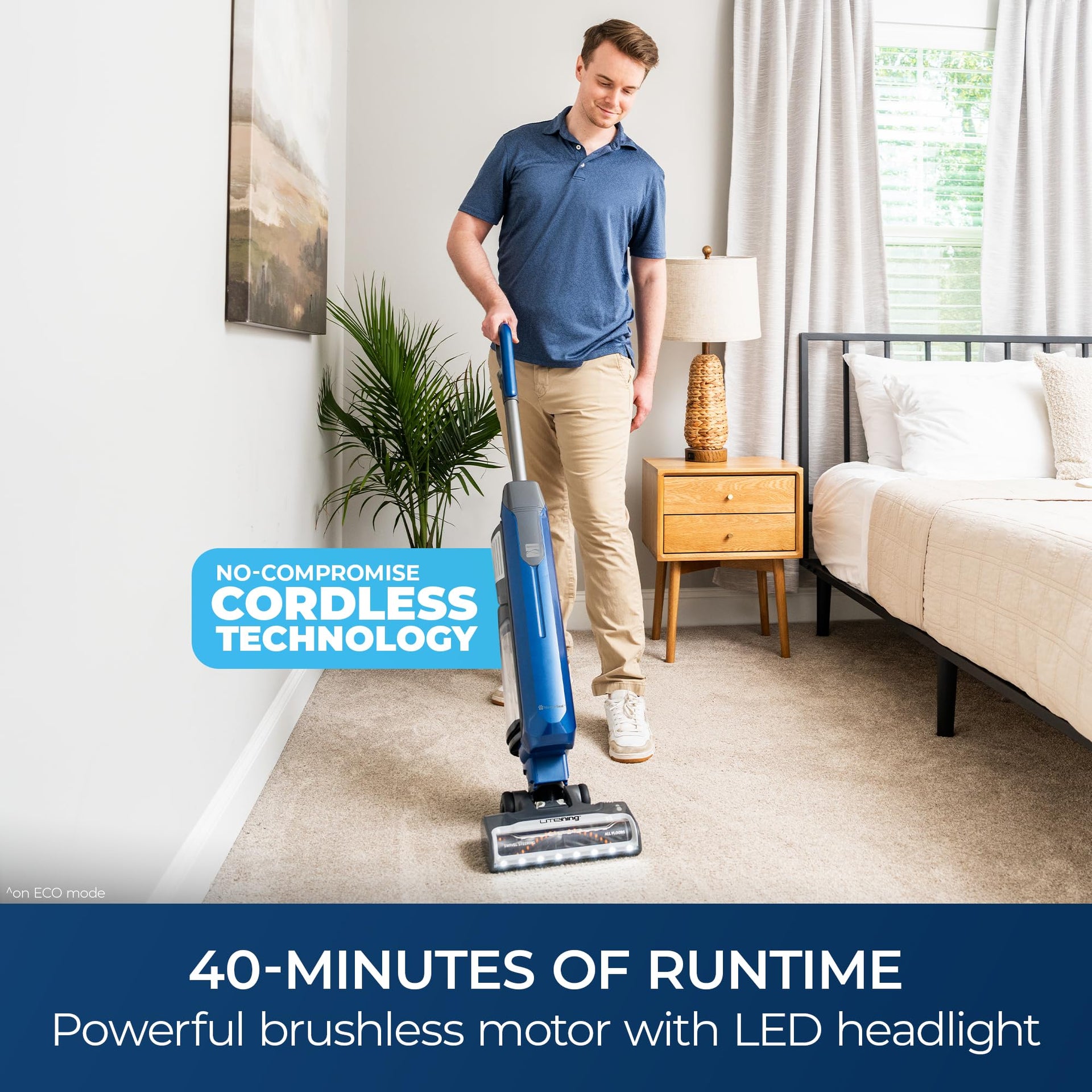 Litening Cordless Upright Vacuum with Hair Eliminator Nozzle