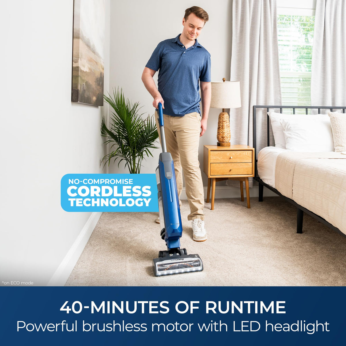 Litening Cordless Upright Vacuum with Hair Eliminator Nozzle