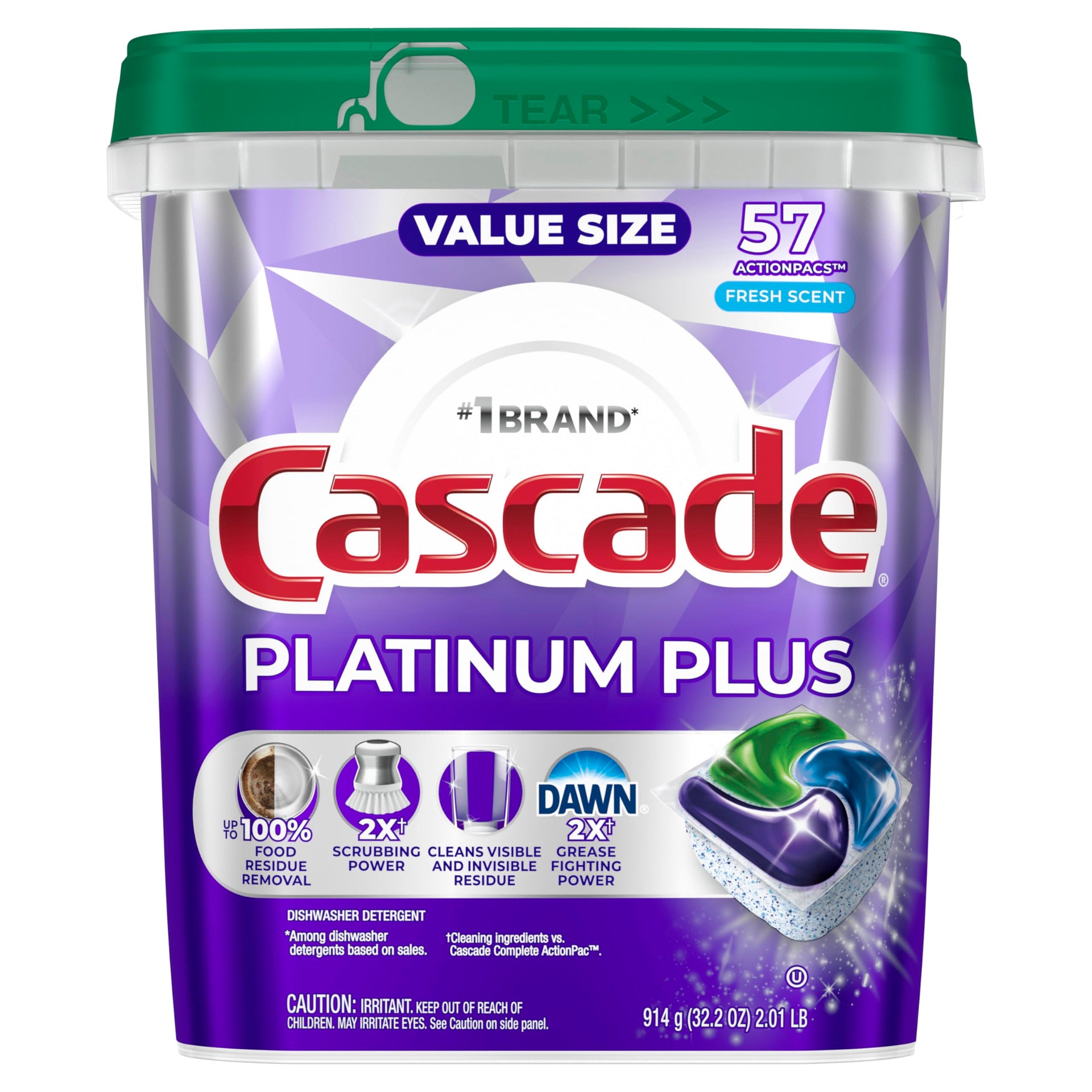 Platinum Plus Dishwasher Pods (57 Count)