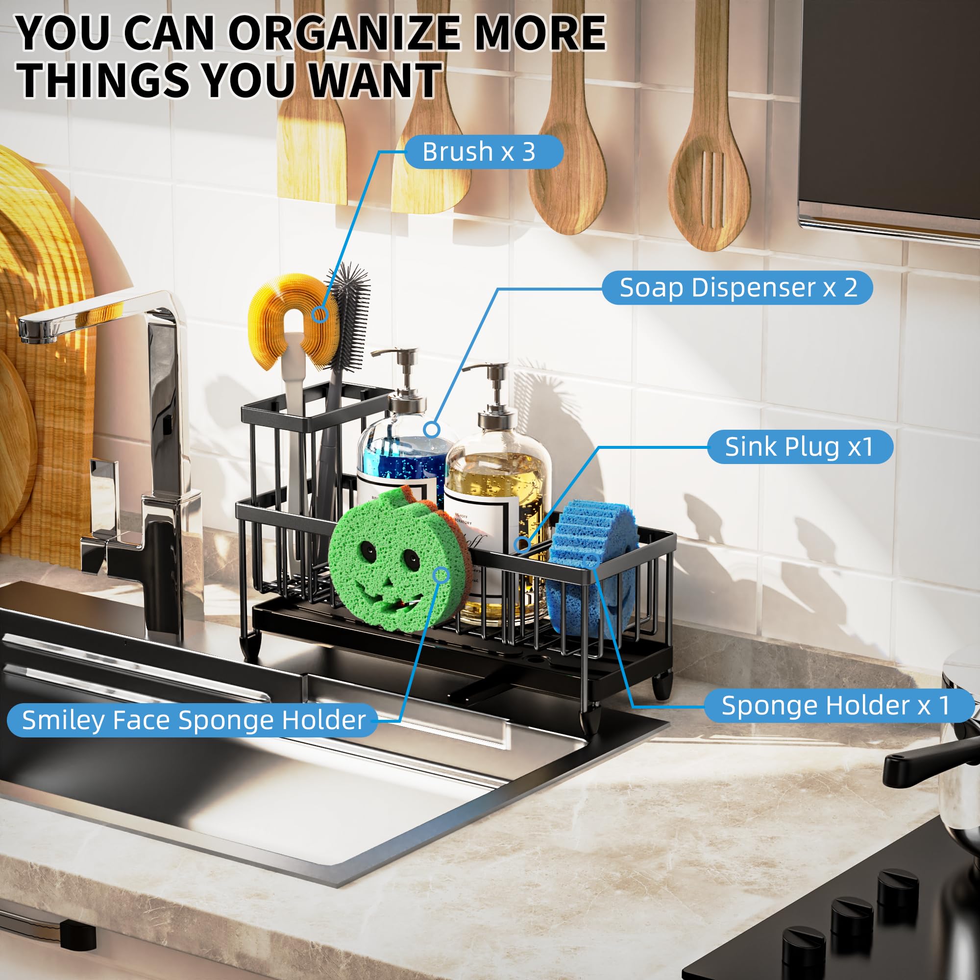 Larger Version Sponge Holder for Kitchen Sink