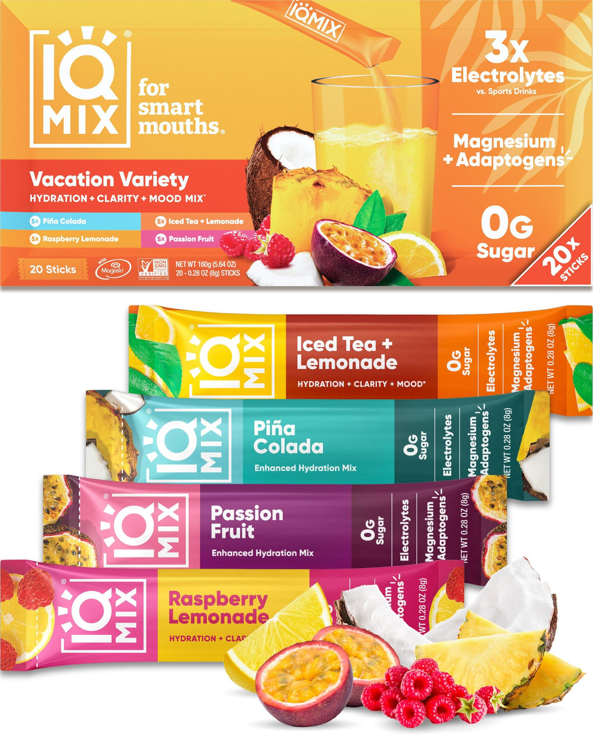 IQMIX Hydration Electrolytes Powder Packets (20 Count)