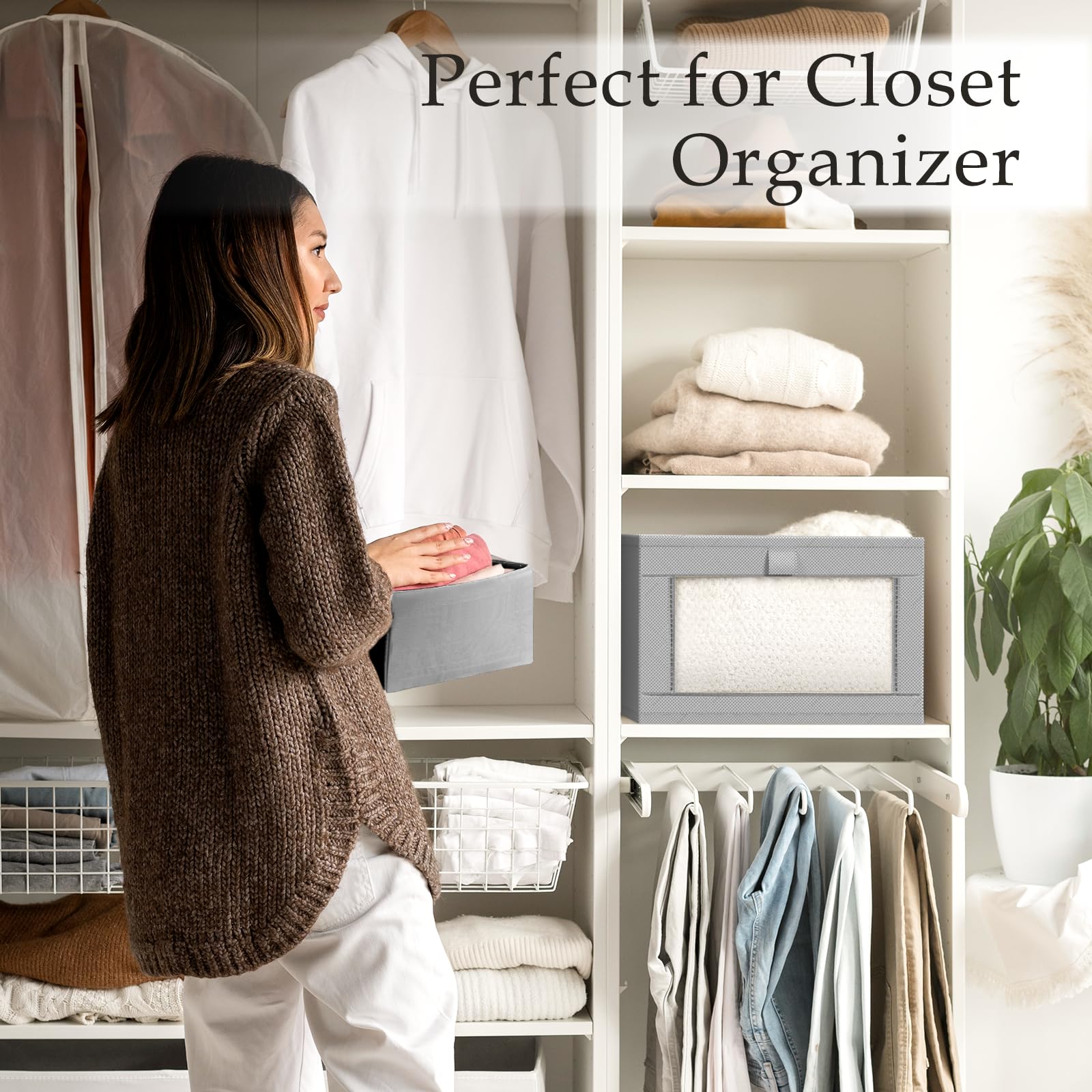 8 Pack Linen Closet Organizers and Storage (8 Count)