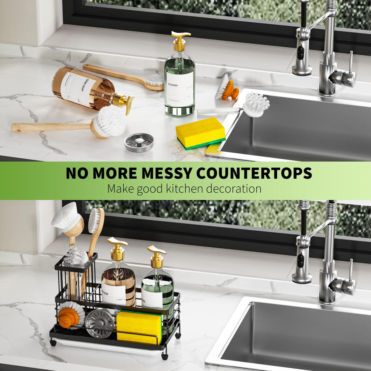 Large Capacity Kitchen Sink Caddy Organizer