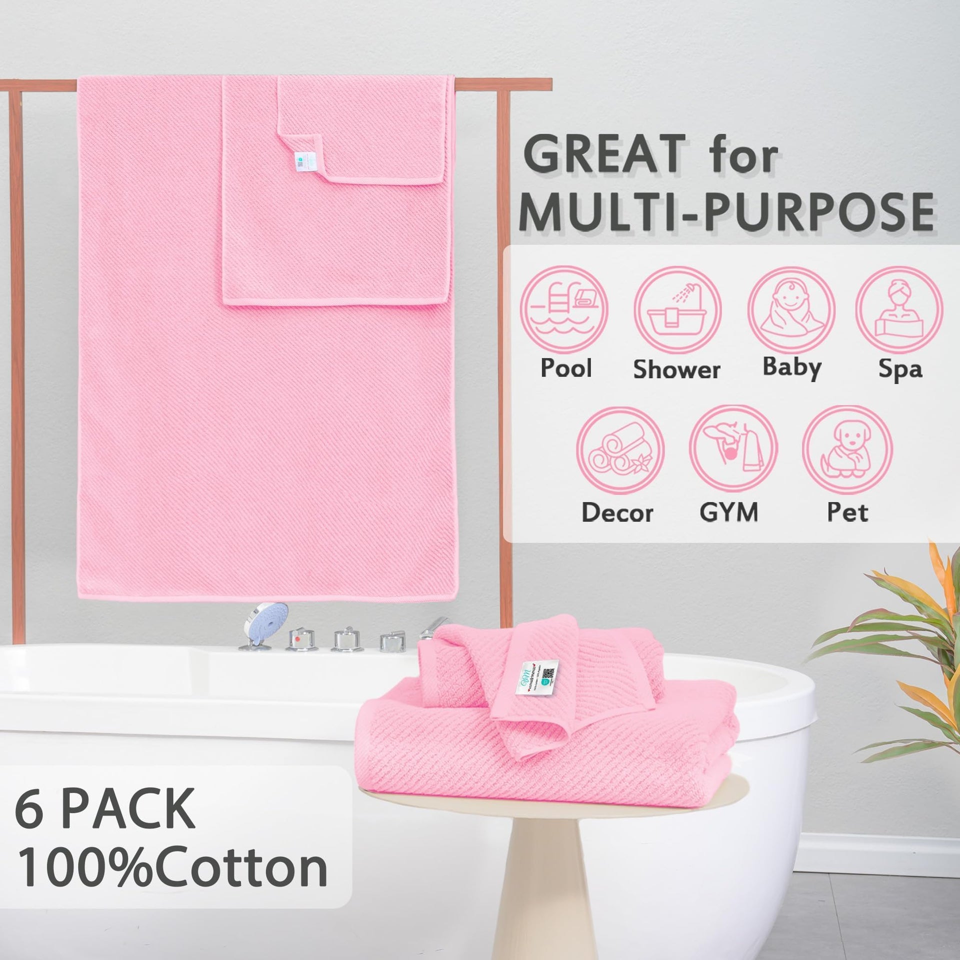 6PC Towel Set (6 Count)