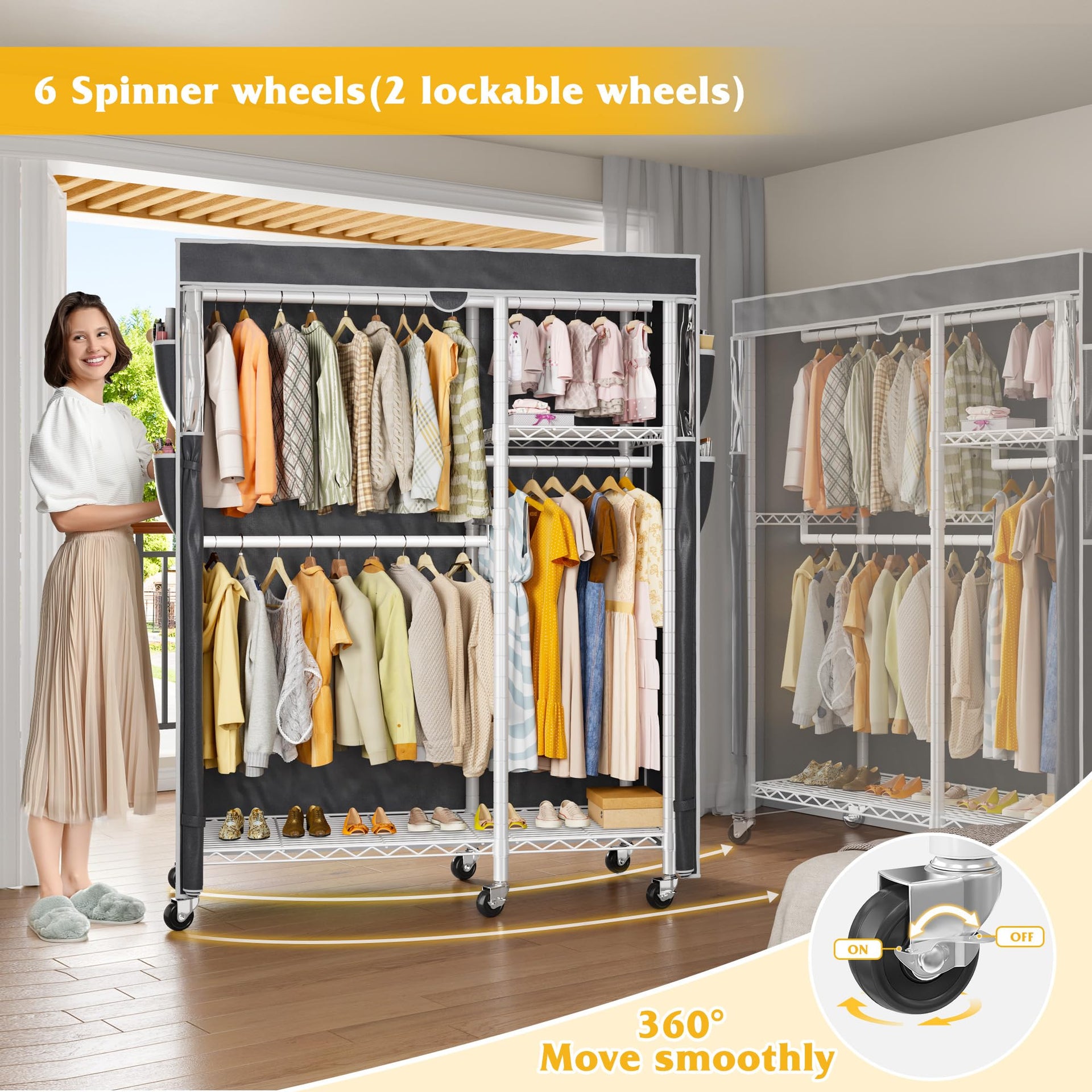 Clothes Rack with Cover