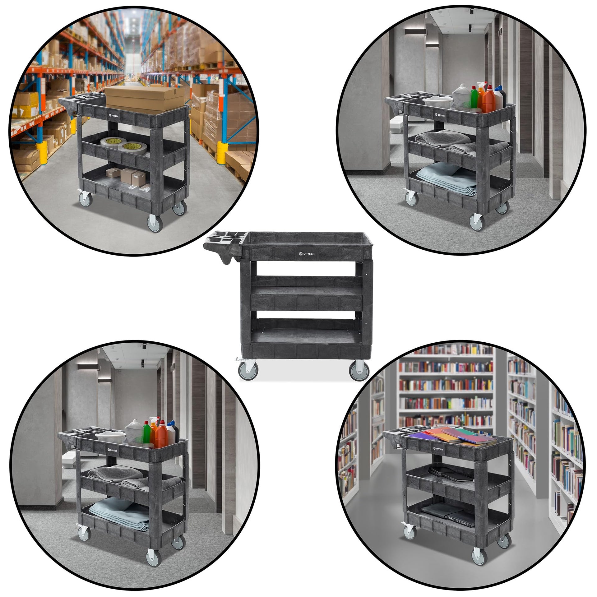 Utility Cart with Wheels