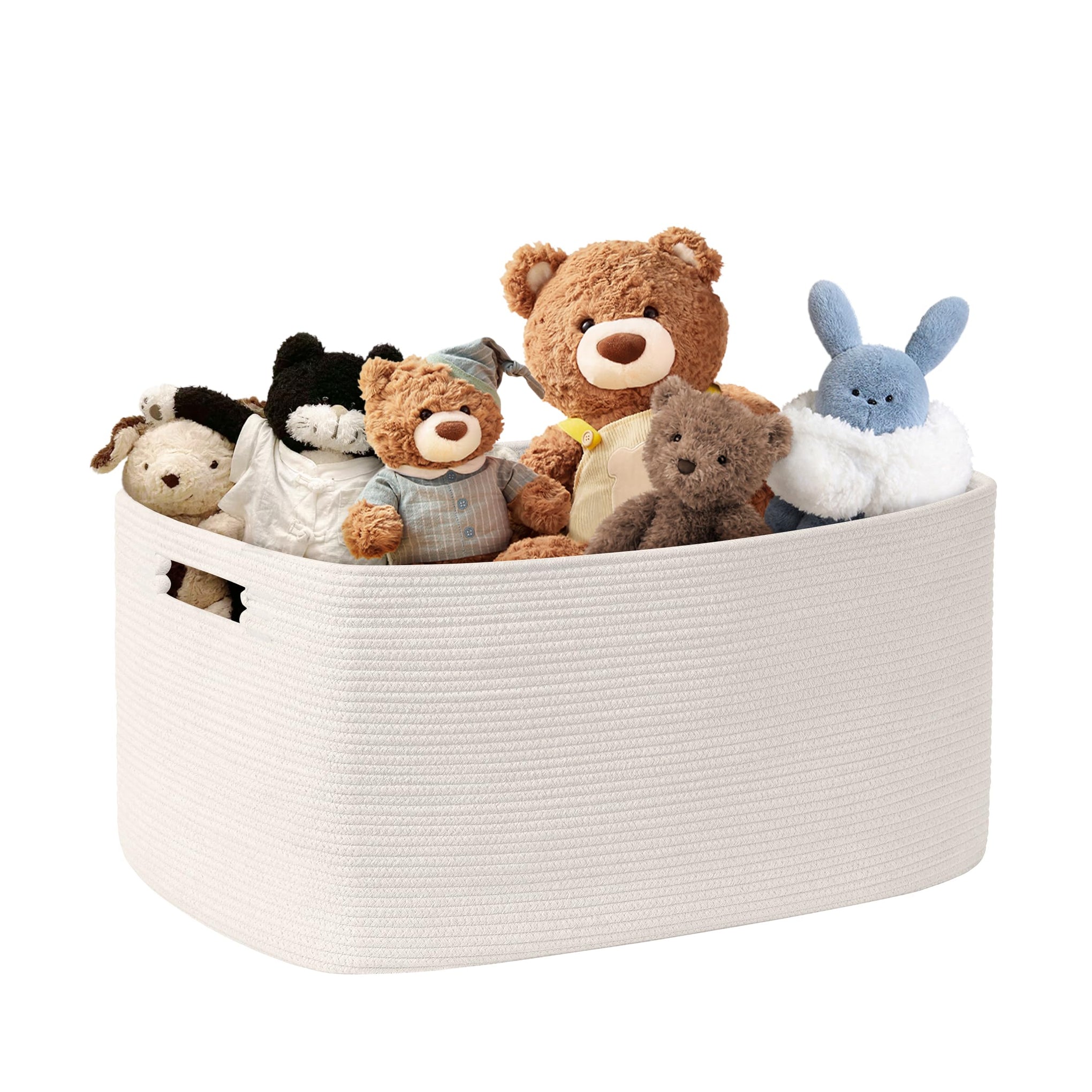 72L Large Woven Laundry Basket Hamper with Handles