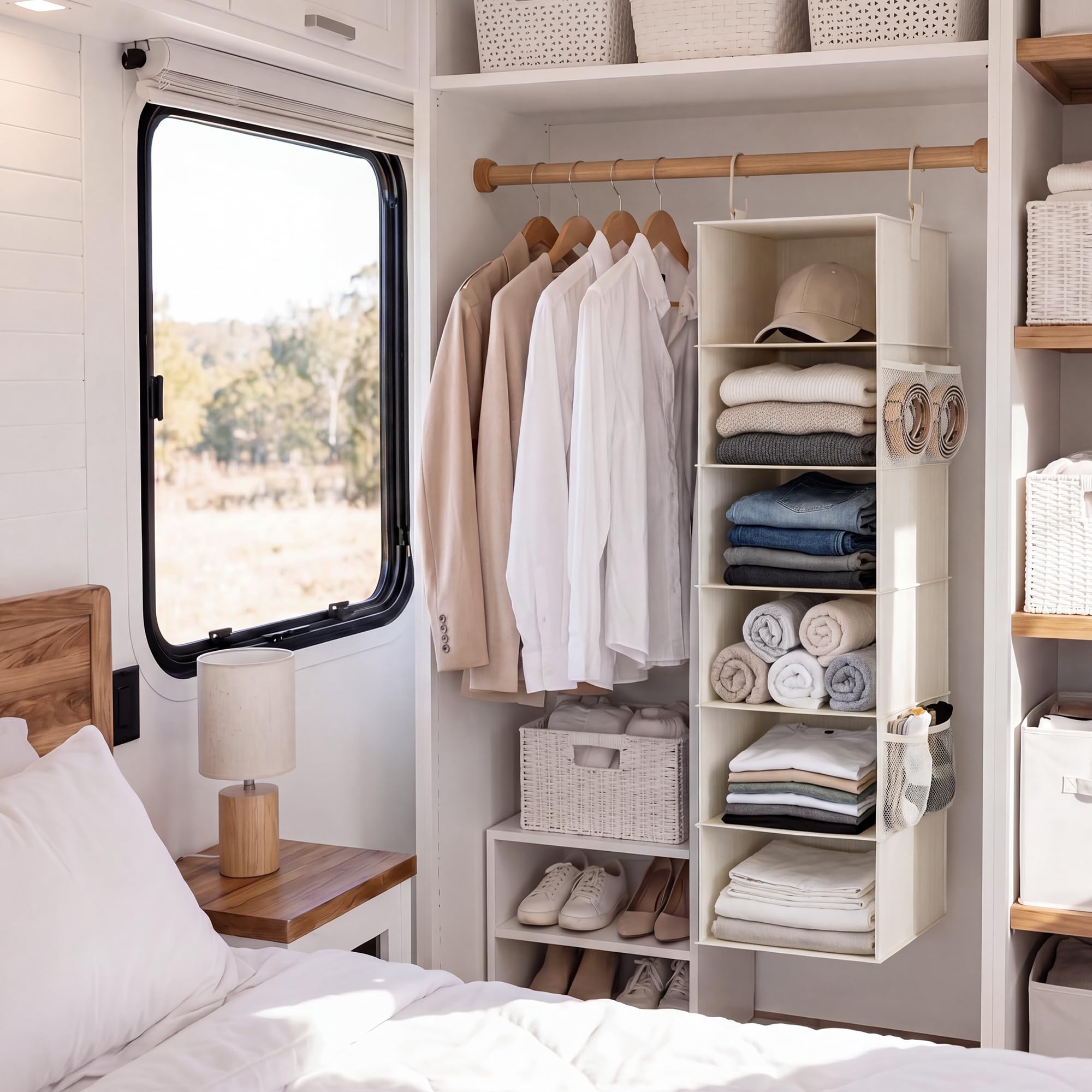 6 Shelf Hanging Closet Organizer