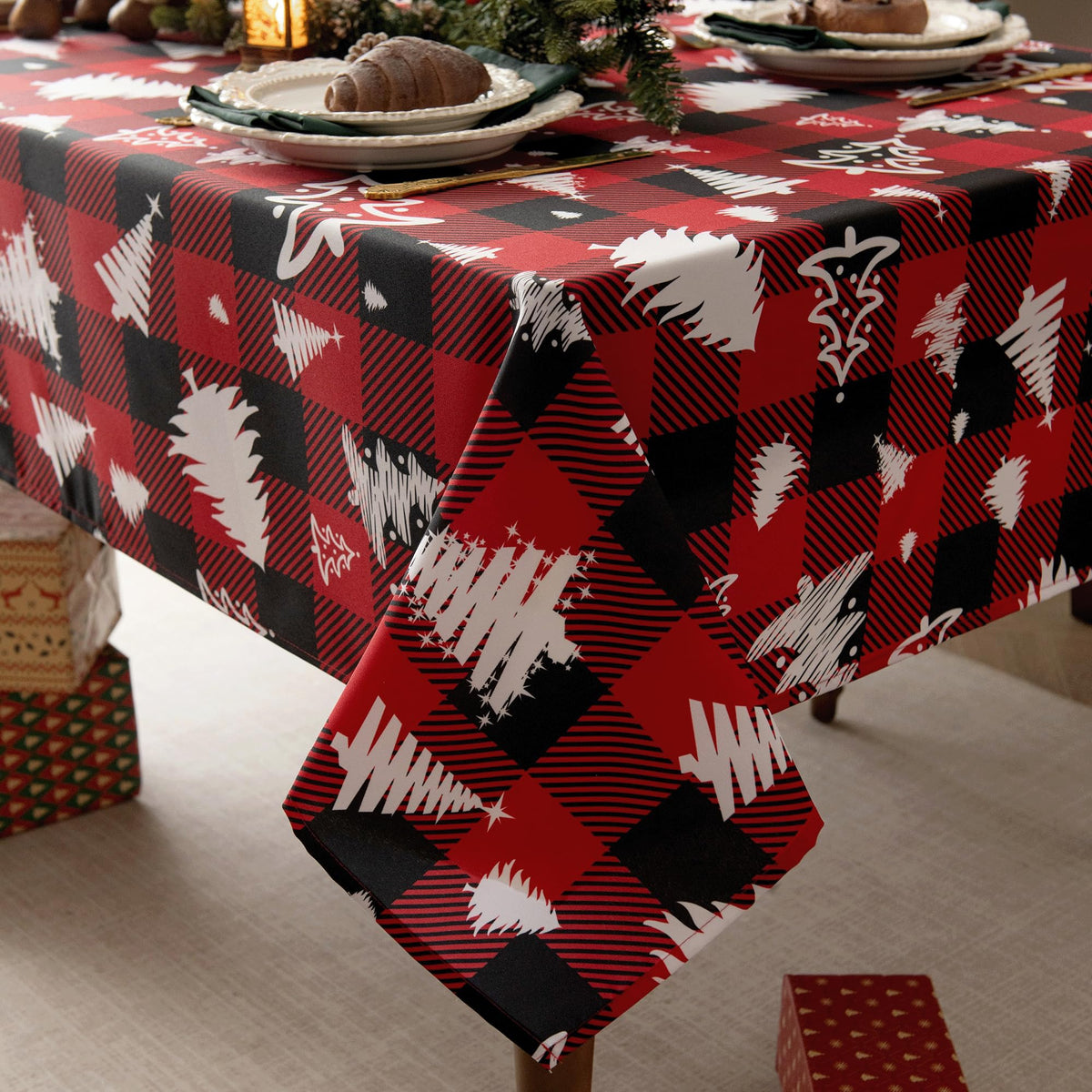 Waterproof Checkered Tablecloth Fabric