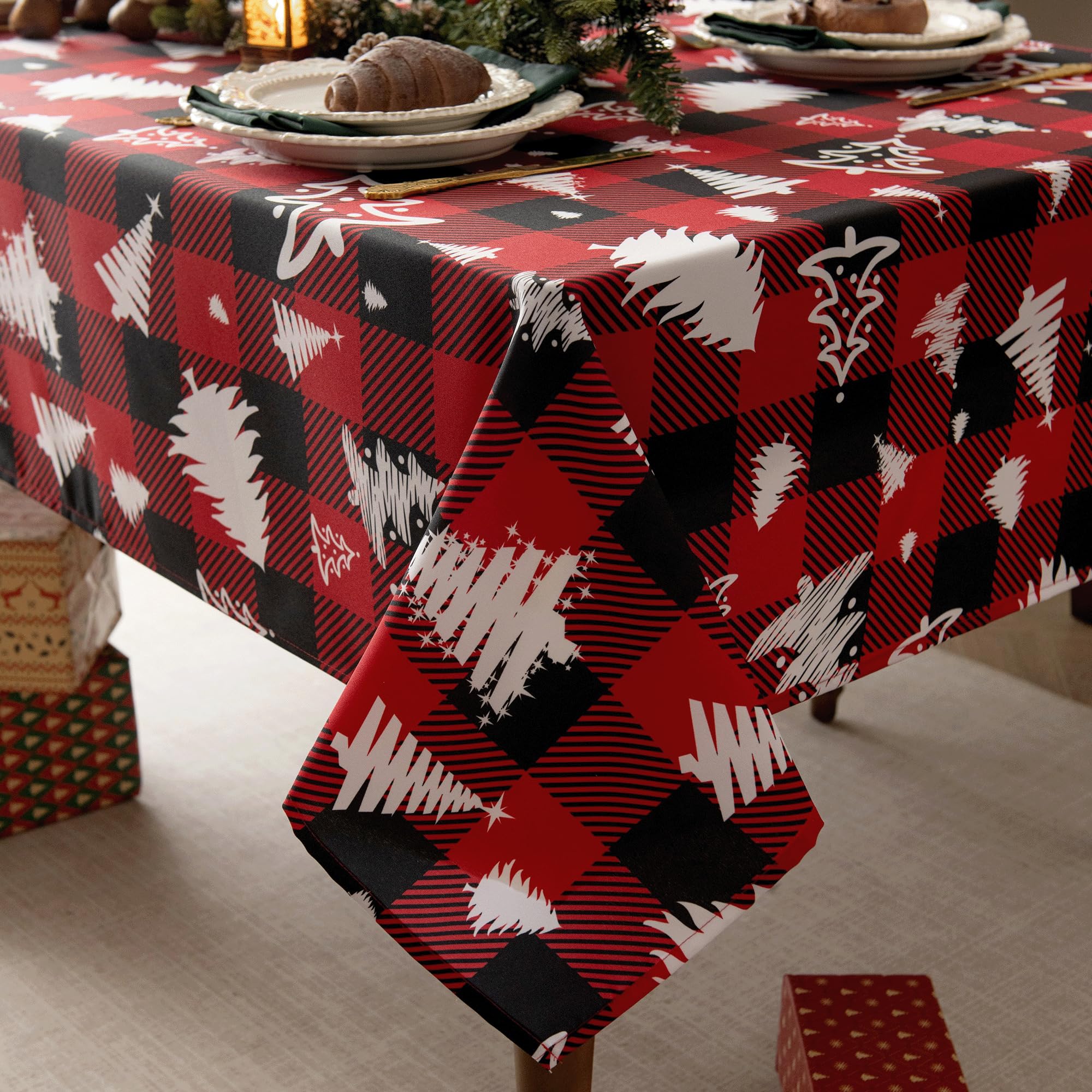 Waterproof Checkered Tablecloth Fabric