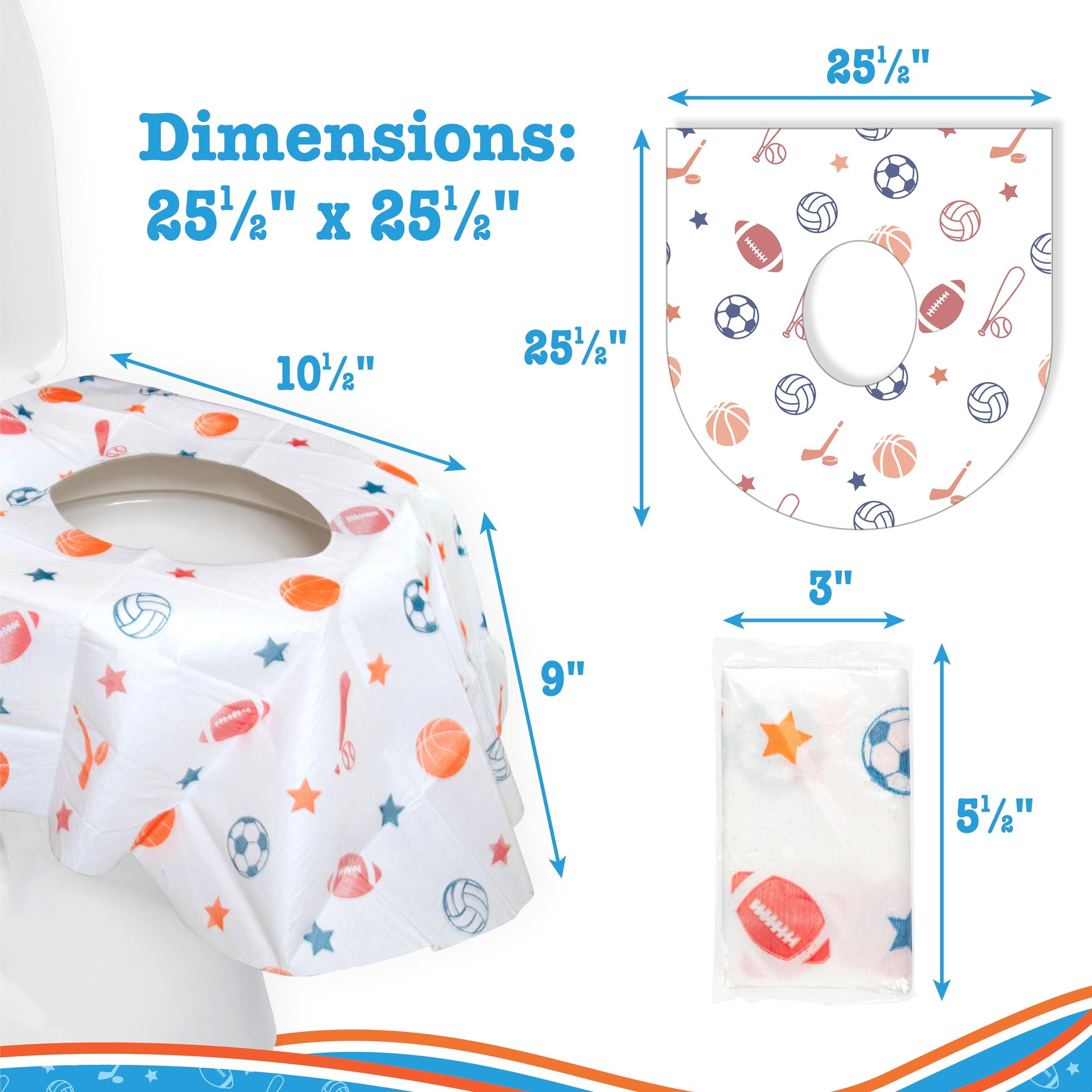 Waterproof Disposable Toilet Seat Covers (20 Count)