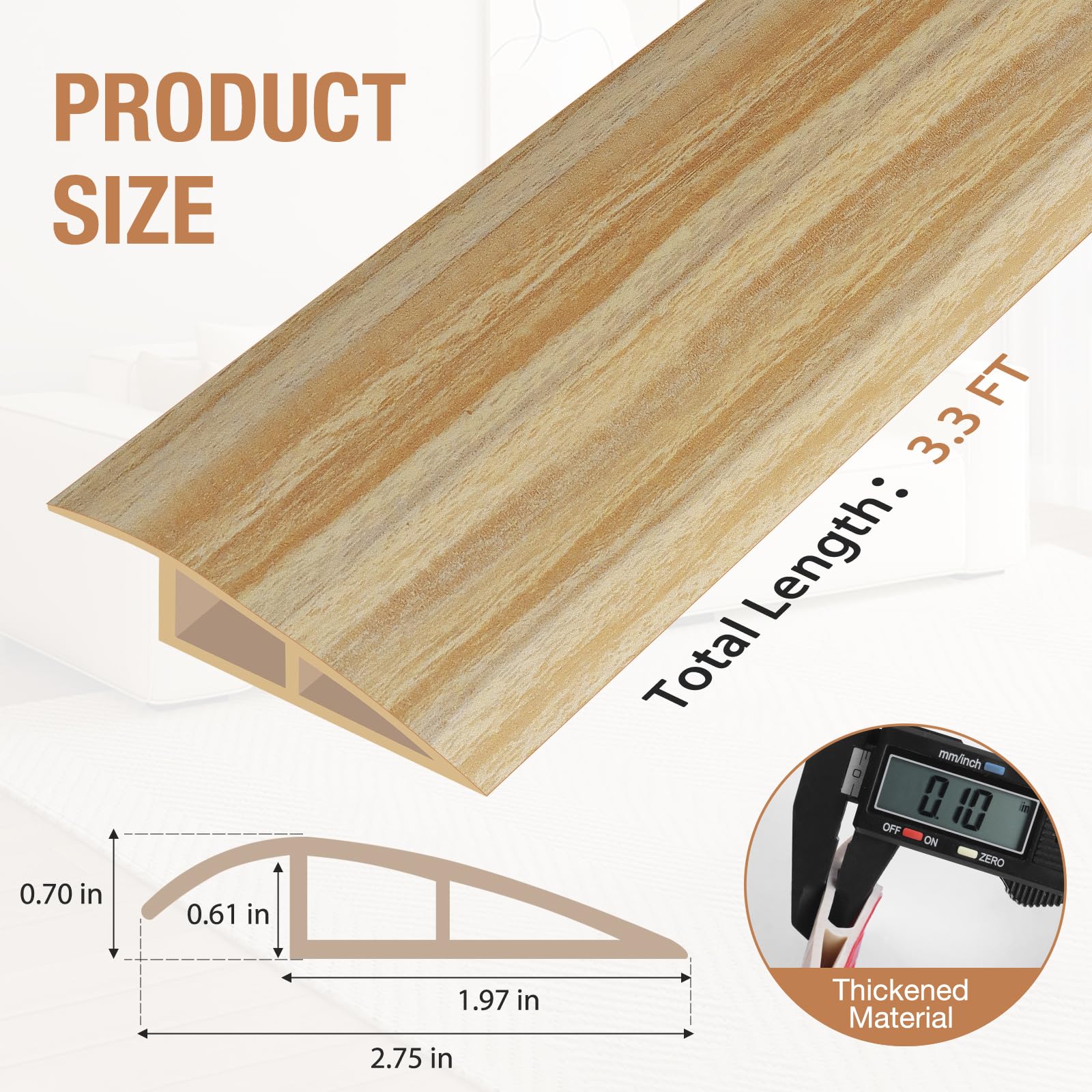Floor Transition Strip Self Adhesive Vinyl Door Threshold Strip