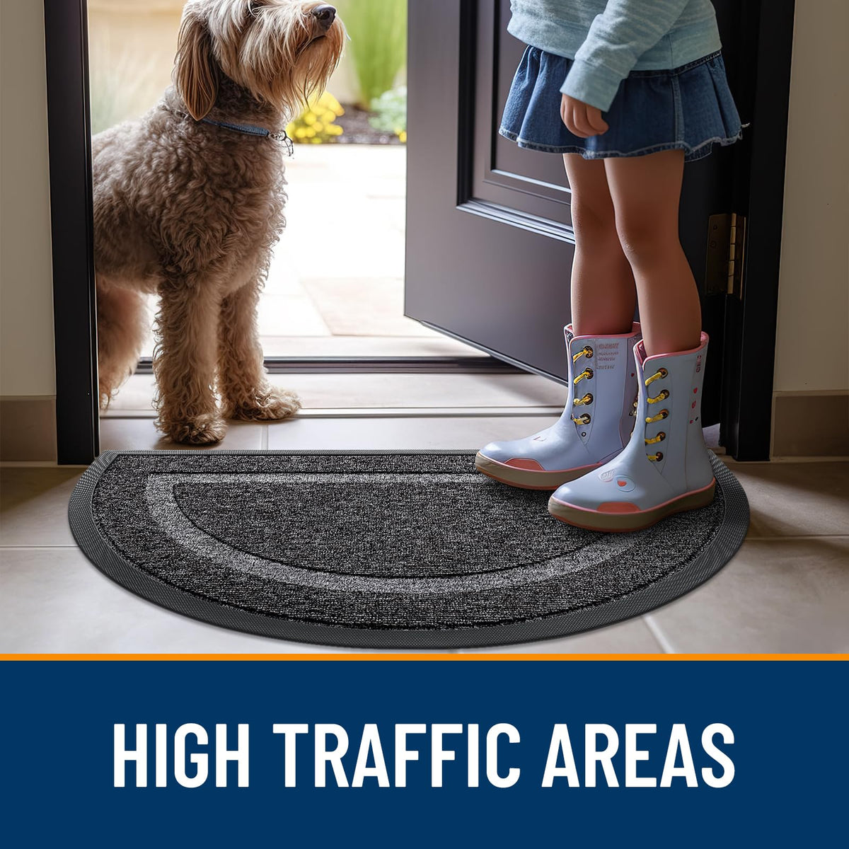 Half Circle Front Door Mat Outside 47x23 All