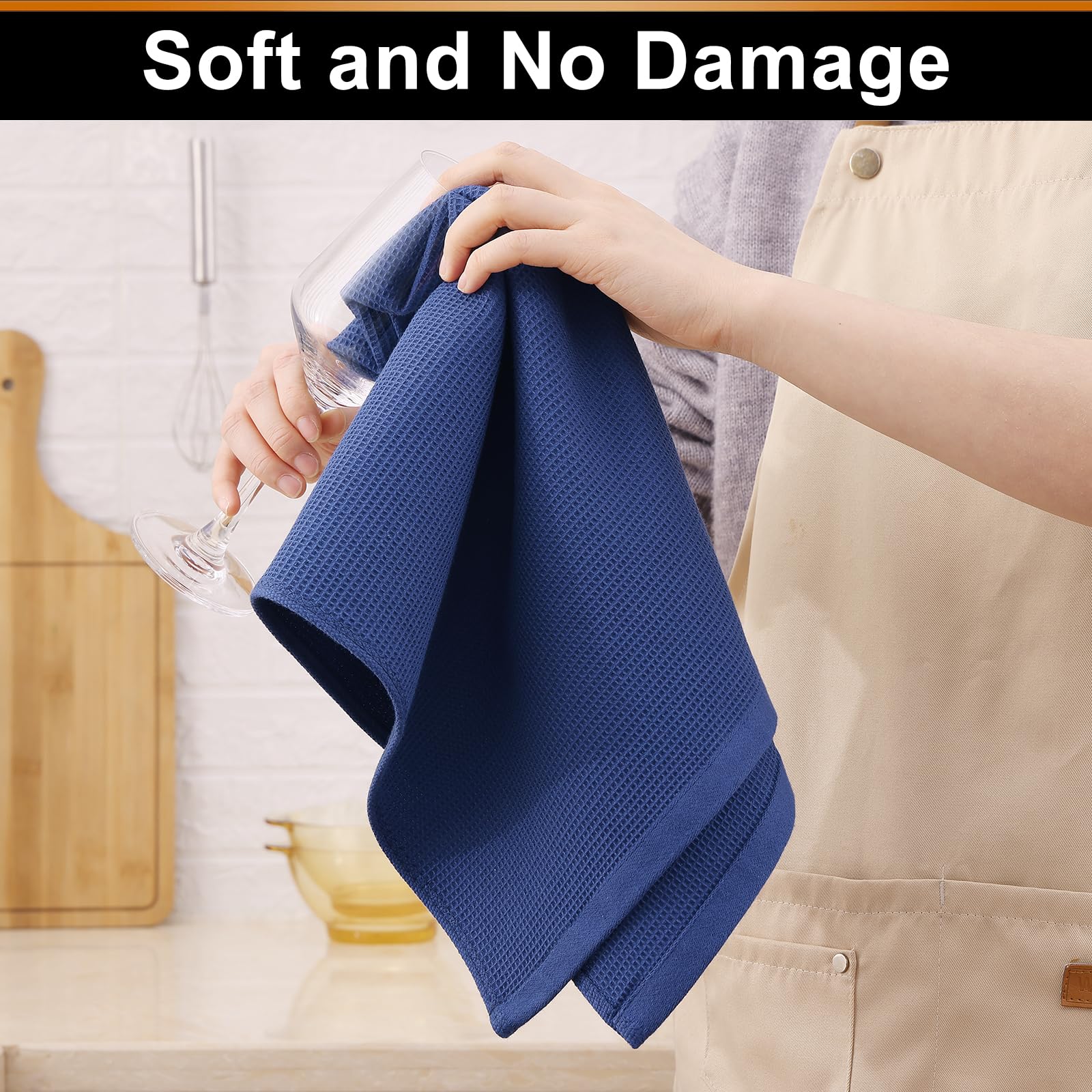 100% Cotton Waffle Weave Kitchen Towels (12 Count)