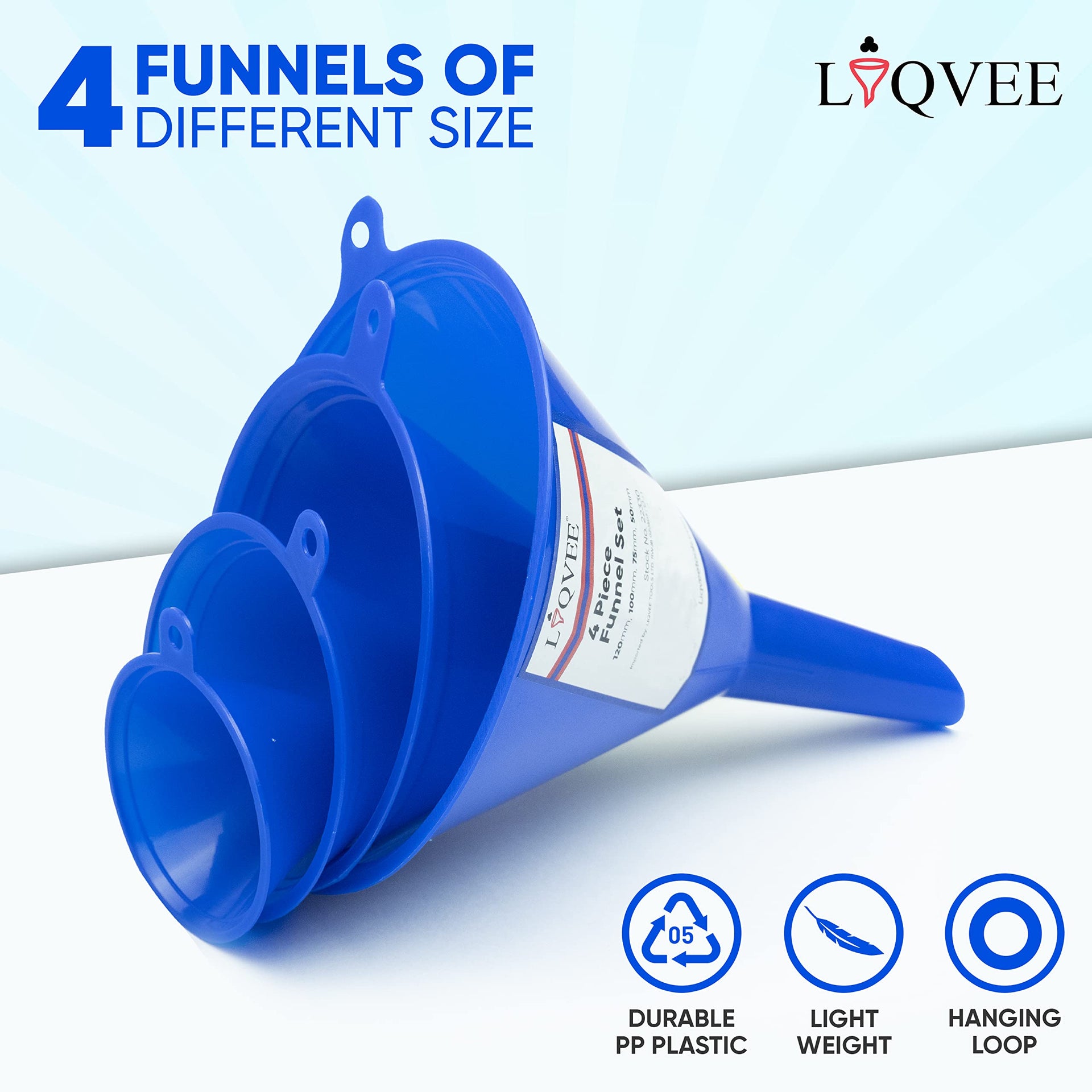 Funnel 4 Pack Funnels for Kitchen Use Filling Bottles