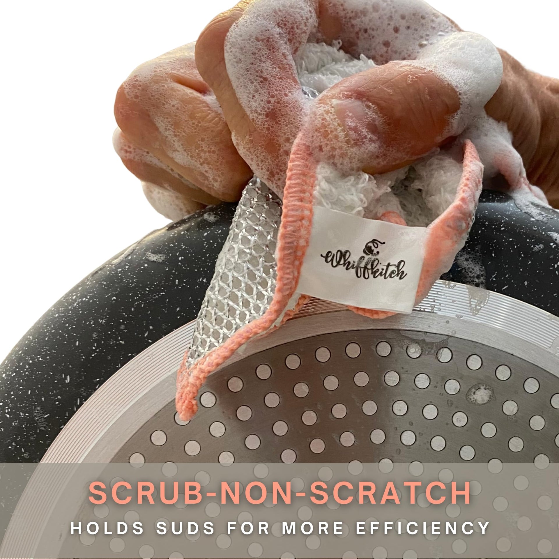 Scrubbing Dishcloths 2ply Mesh Scrub Reusable Dishrag 6pk 6x7in