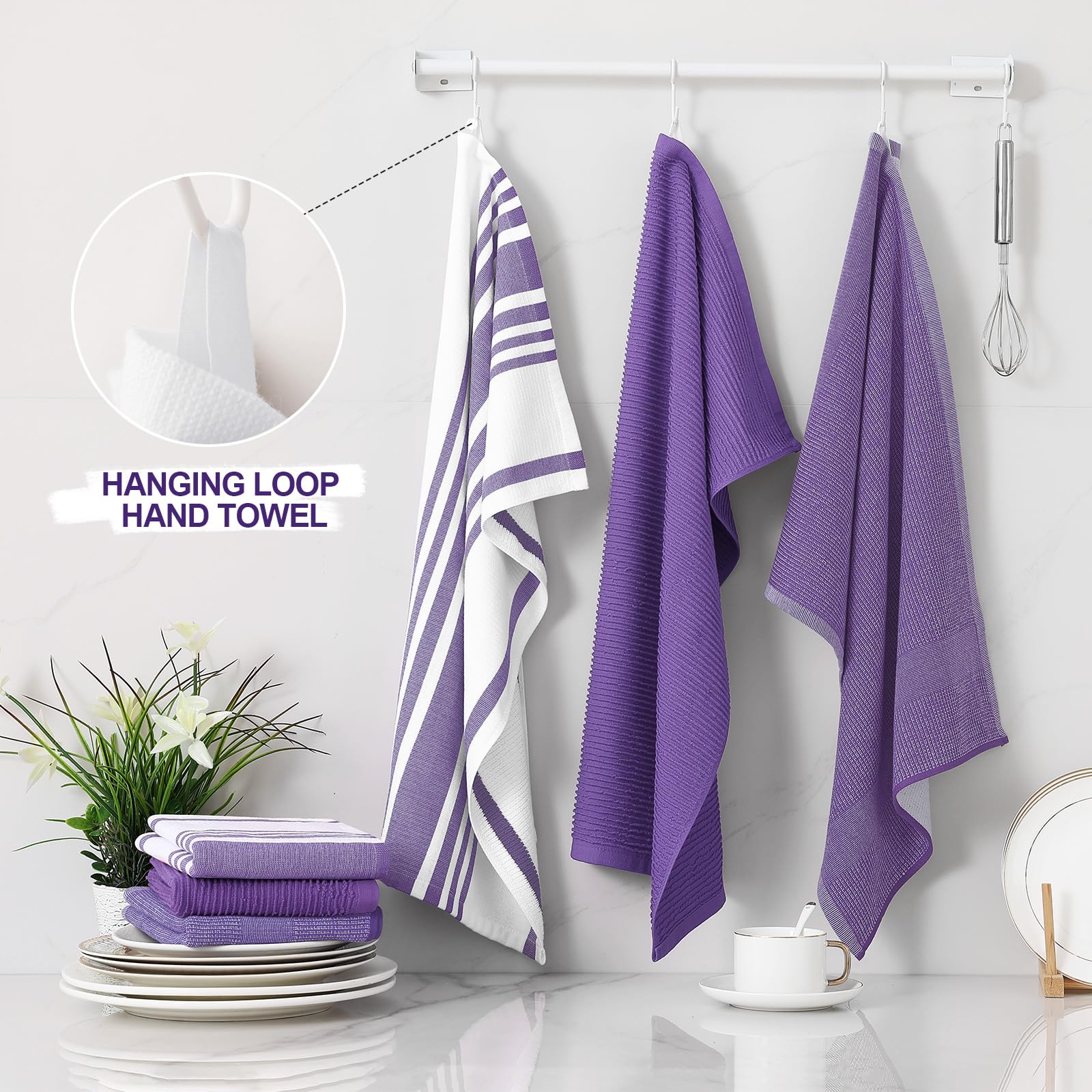 Cotton 380 GSM Premium Kitchen Towels (9 Count)