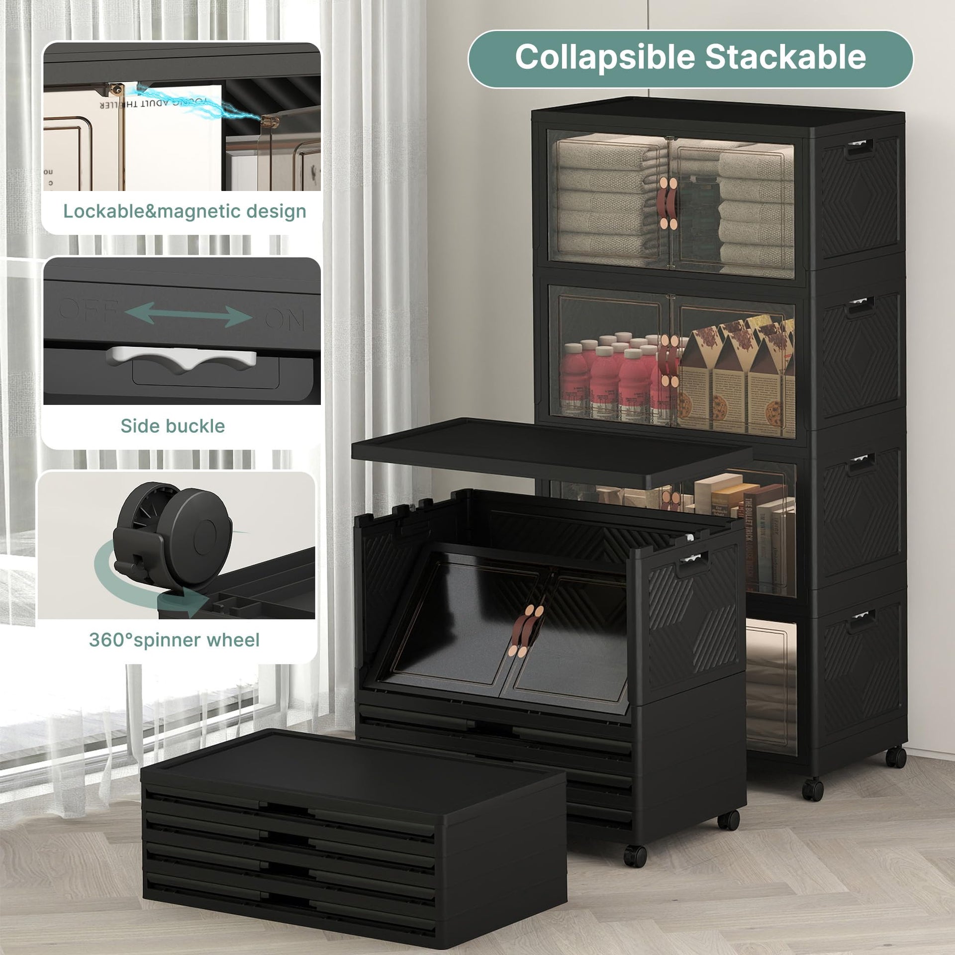 448QT Lockable Storage Bins with Lids