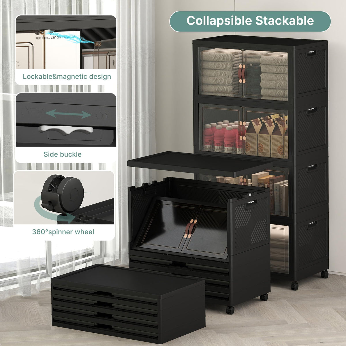 896QT Lockable Plastic Storage Bins