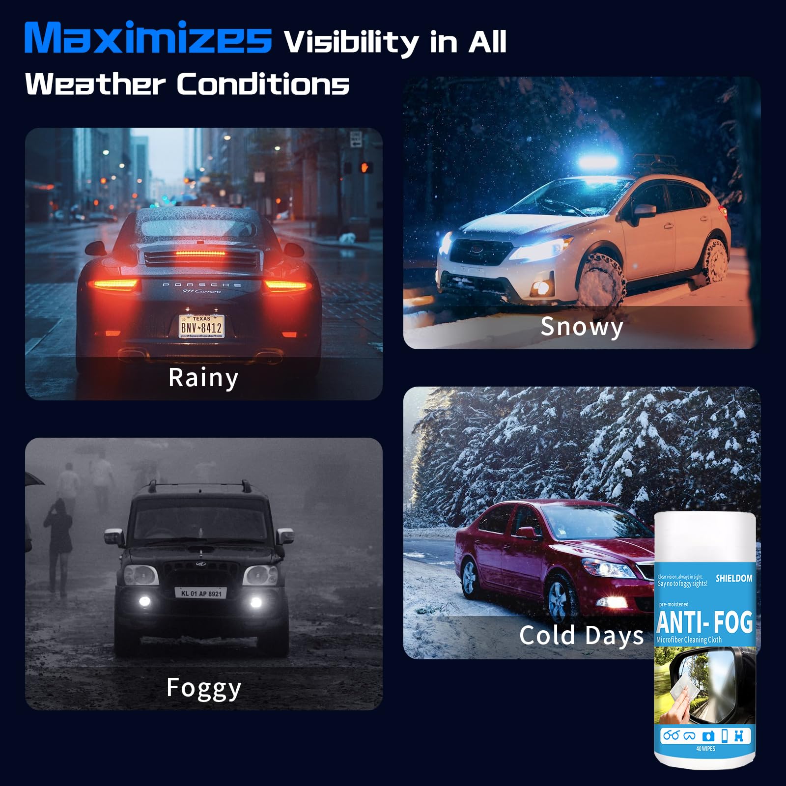 Glass Anti Fog Wipes Pre