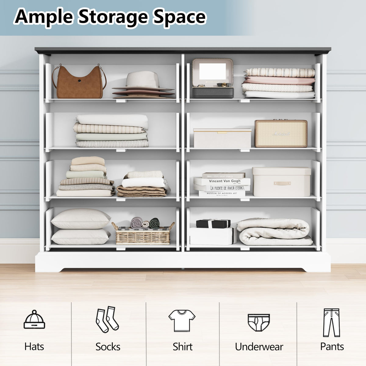8 Drawer Dresser for Bedroom