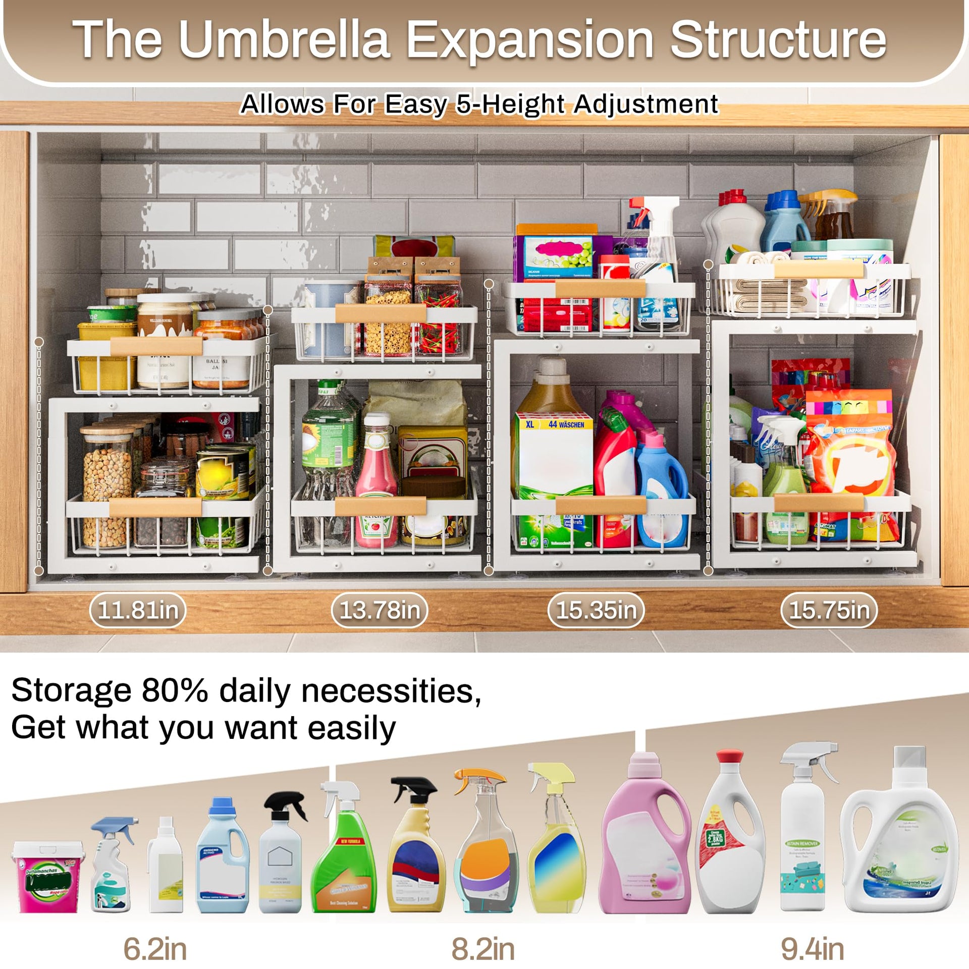 Under Sink Organizer 2 Pack (2 Count)
