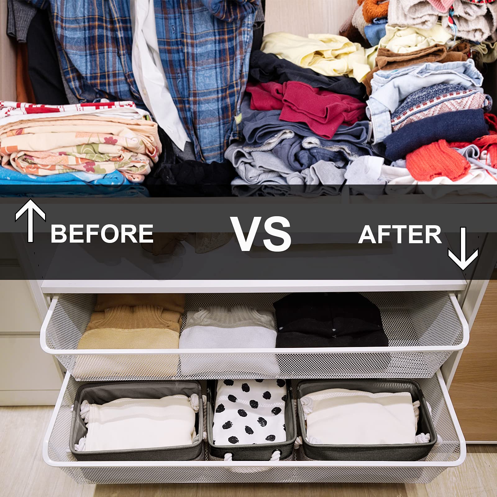 Shelf Baskets for Storage (3 Count)