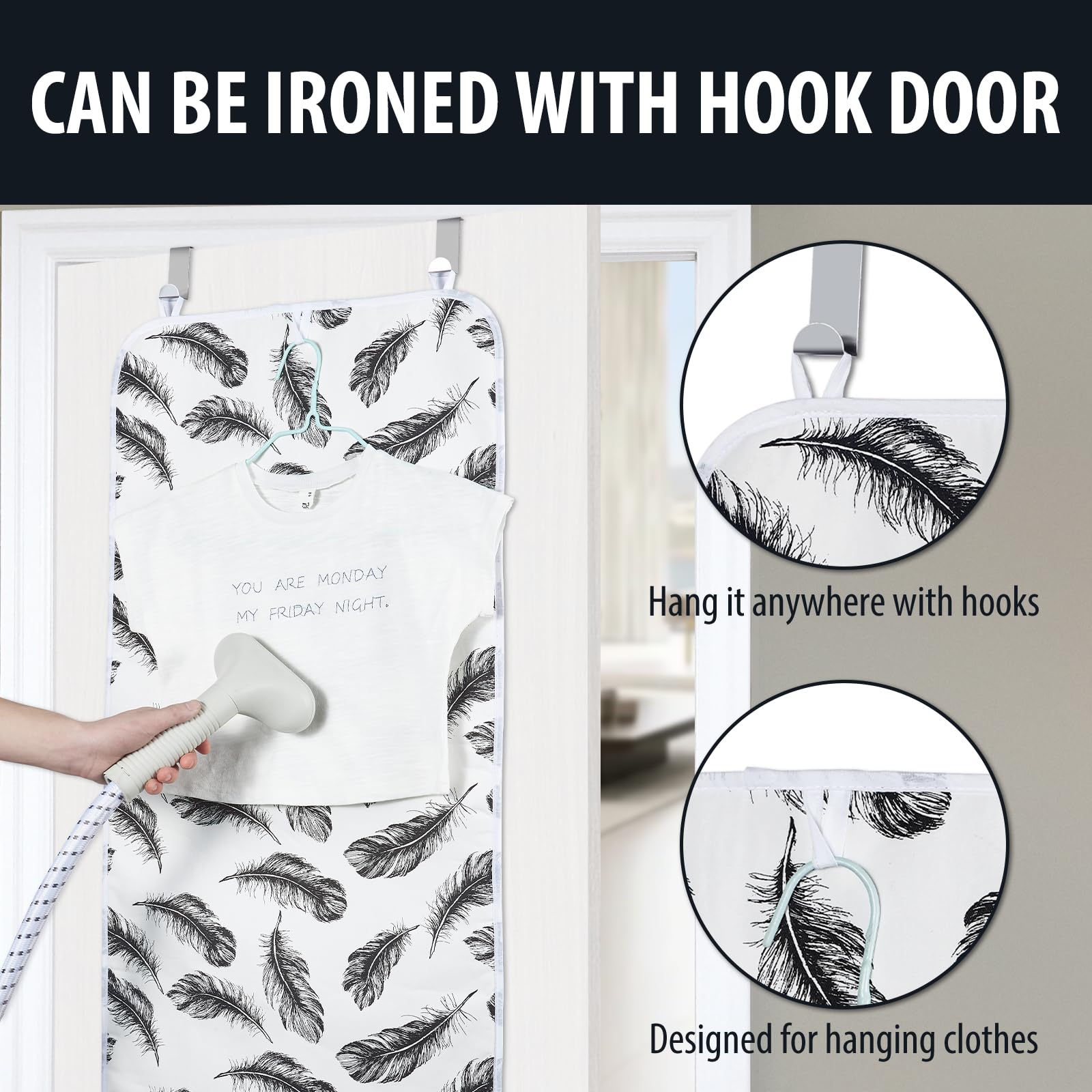 Ironing Mat Portable Ironing Pad 39.4 x 18.9 inch Table Top Iron Board 5 in 1 Travel Iron Blanket for Washer