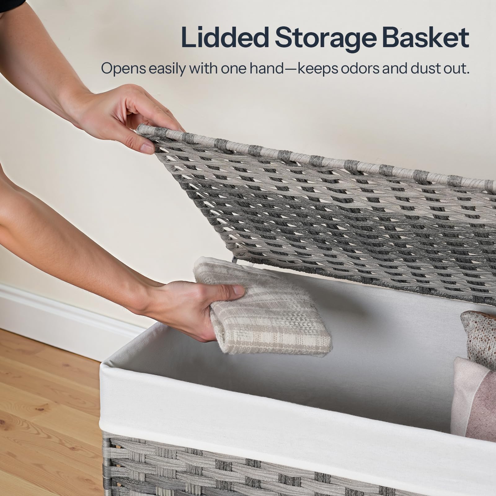 Storage Basket with Lid - ModHome Supplies