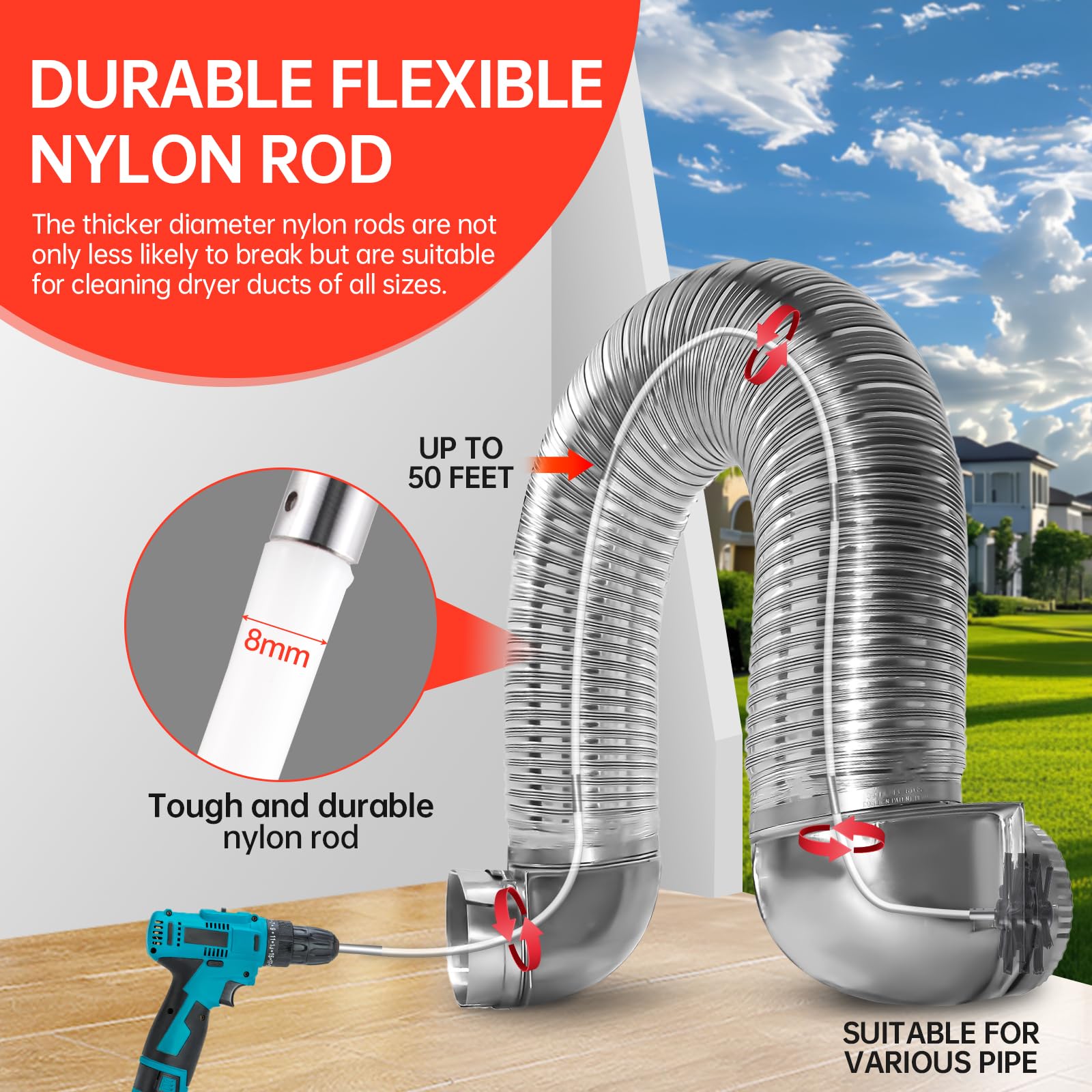 Dryer Vent Cleaner Kit