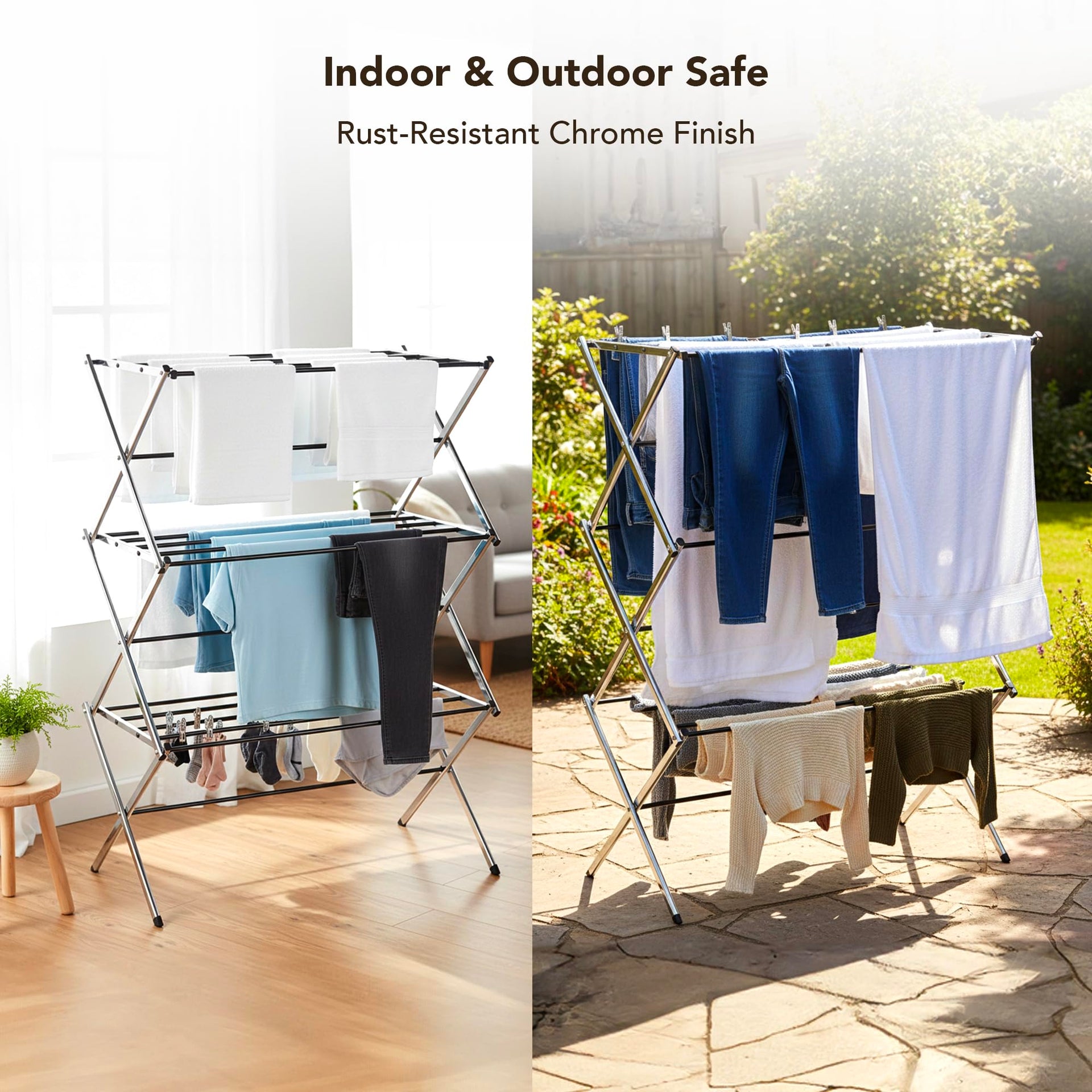 Portable Collapsible Clothing Dryer Rack