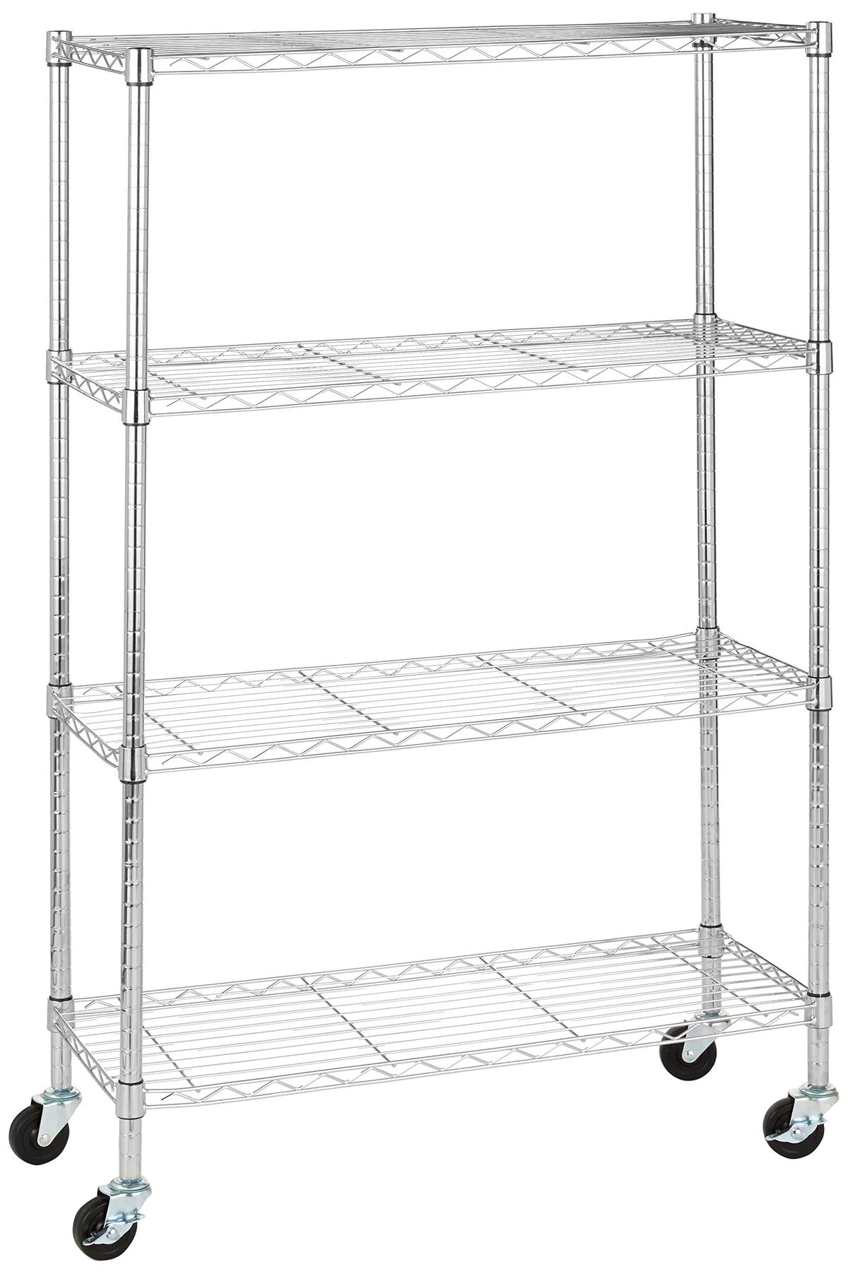 4 Shelf Adjustable Heavy Duty Storage Shelving Unit with Wheels