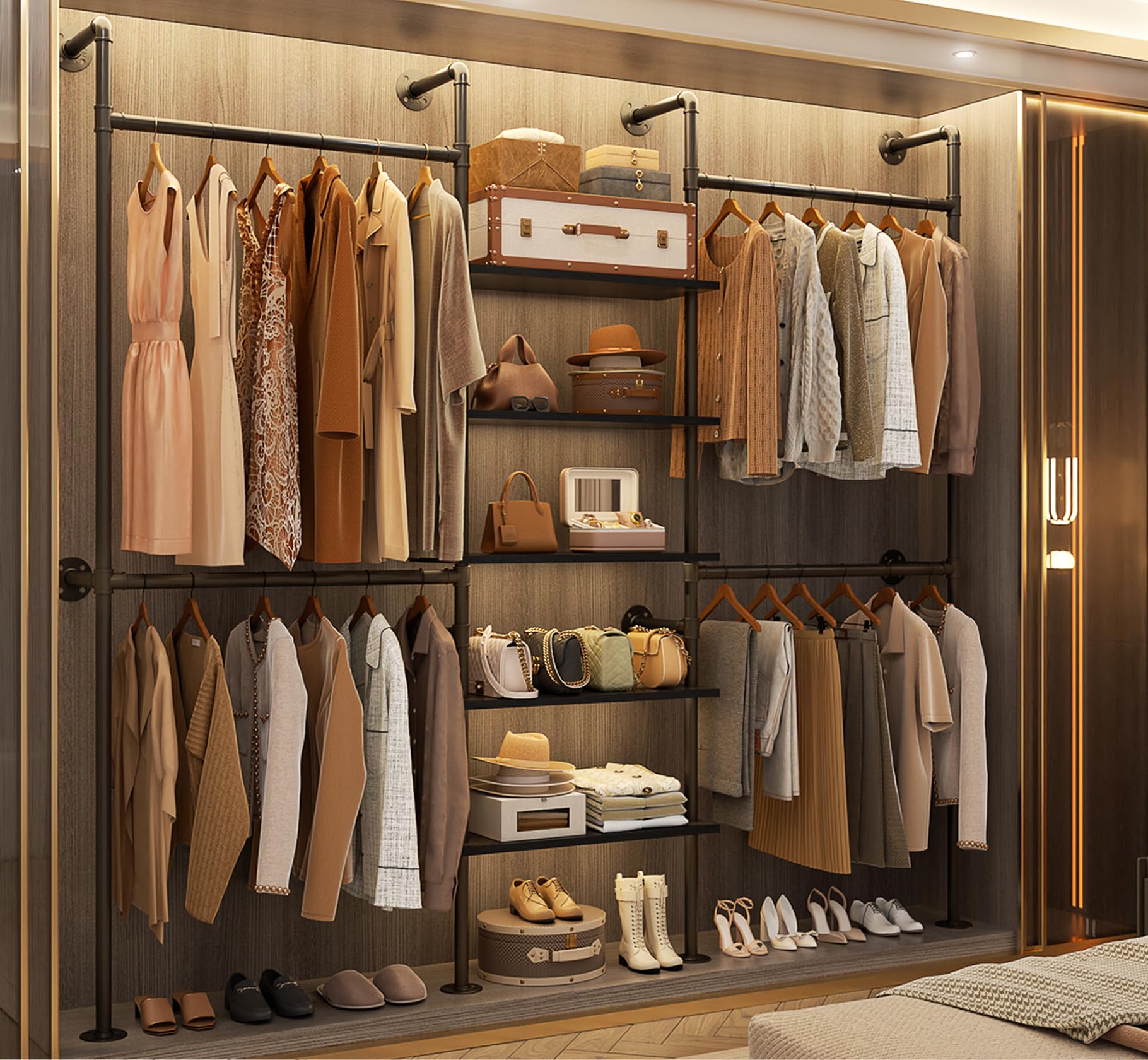 Industrial Pipe Clothing Rack