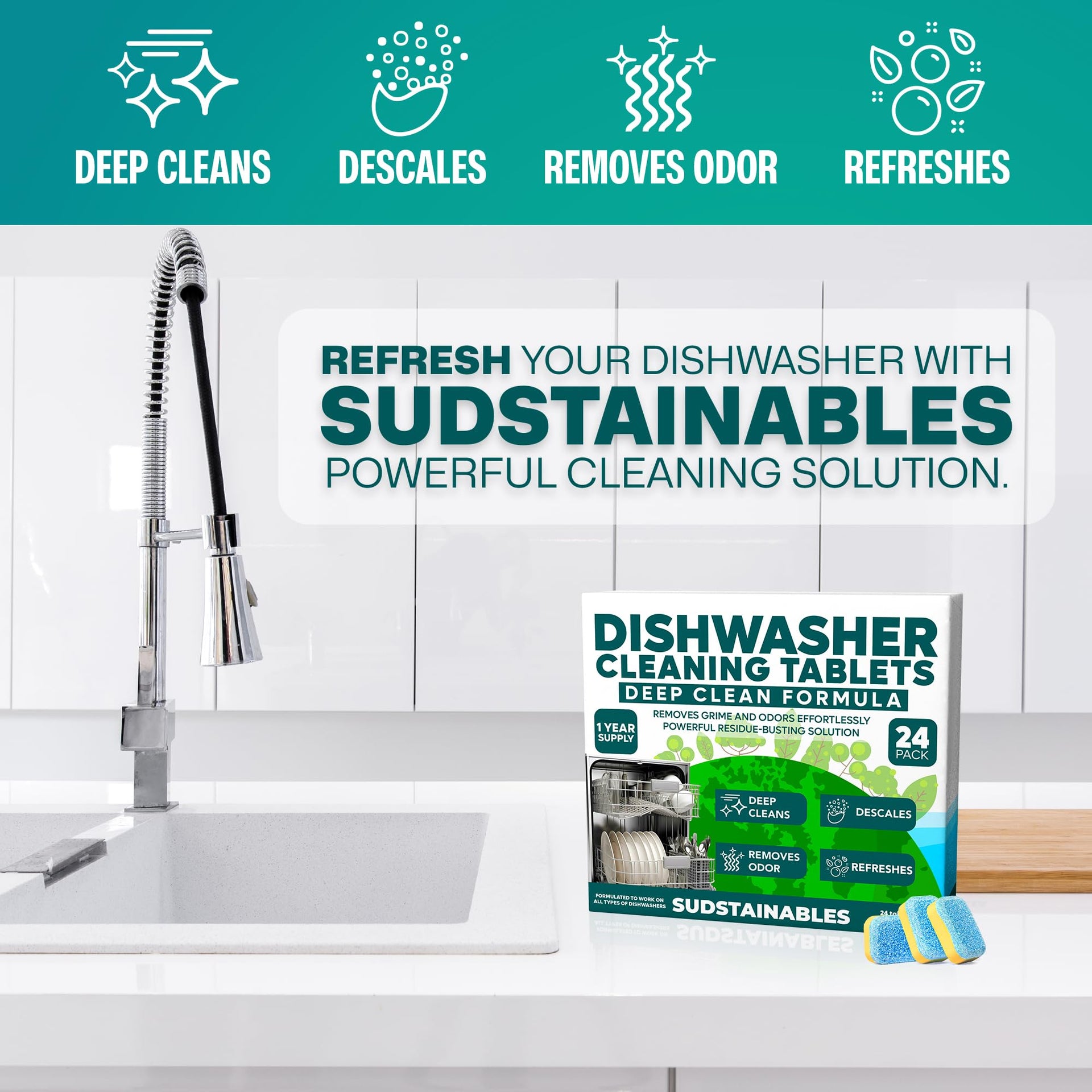 Dishwasher Cleaner Tablets (24 Count)