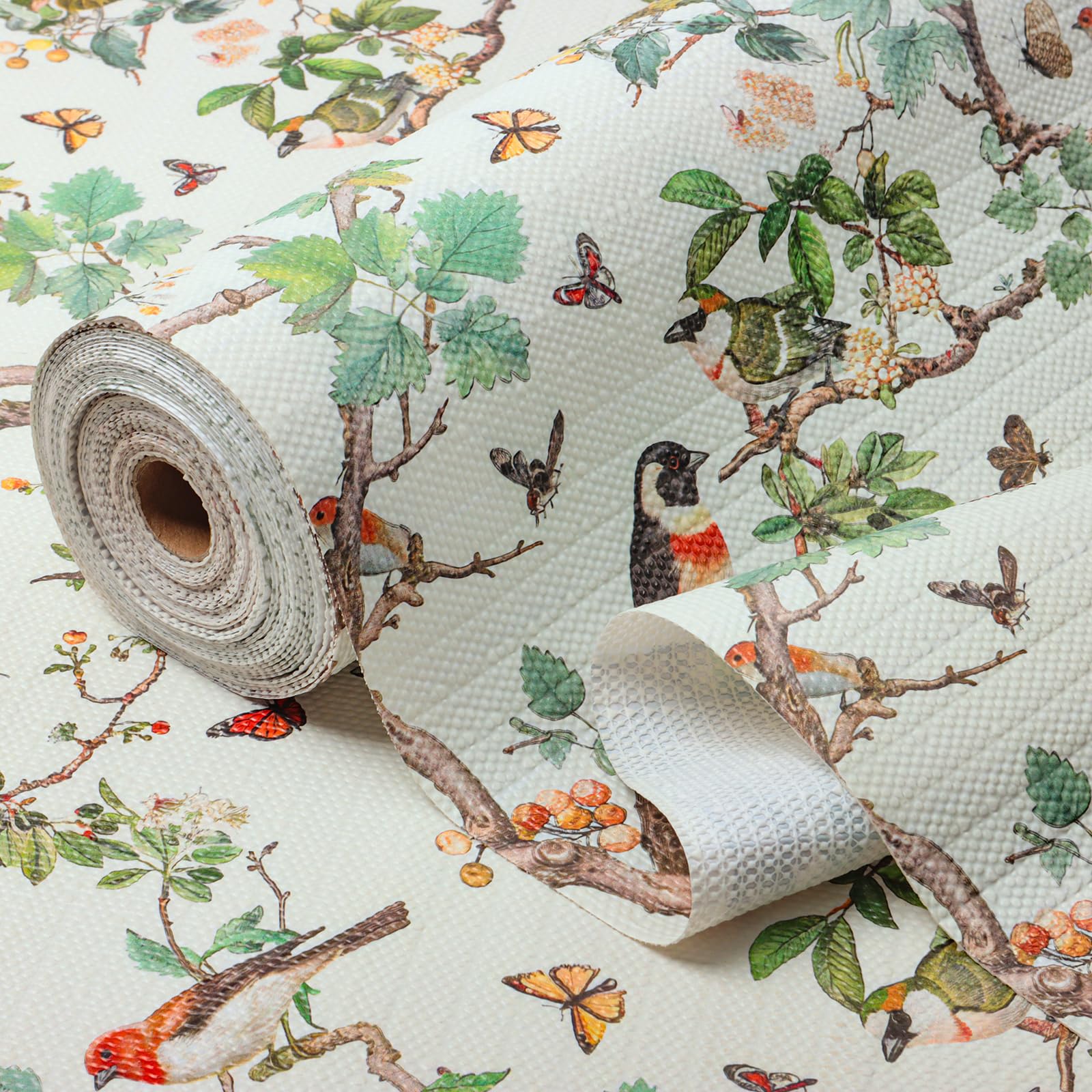 Non Adhesive Shelf Drawer Liner Floral Cabinet Liner for Shelves (2320.64 sq inch)