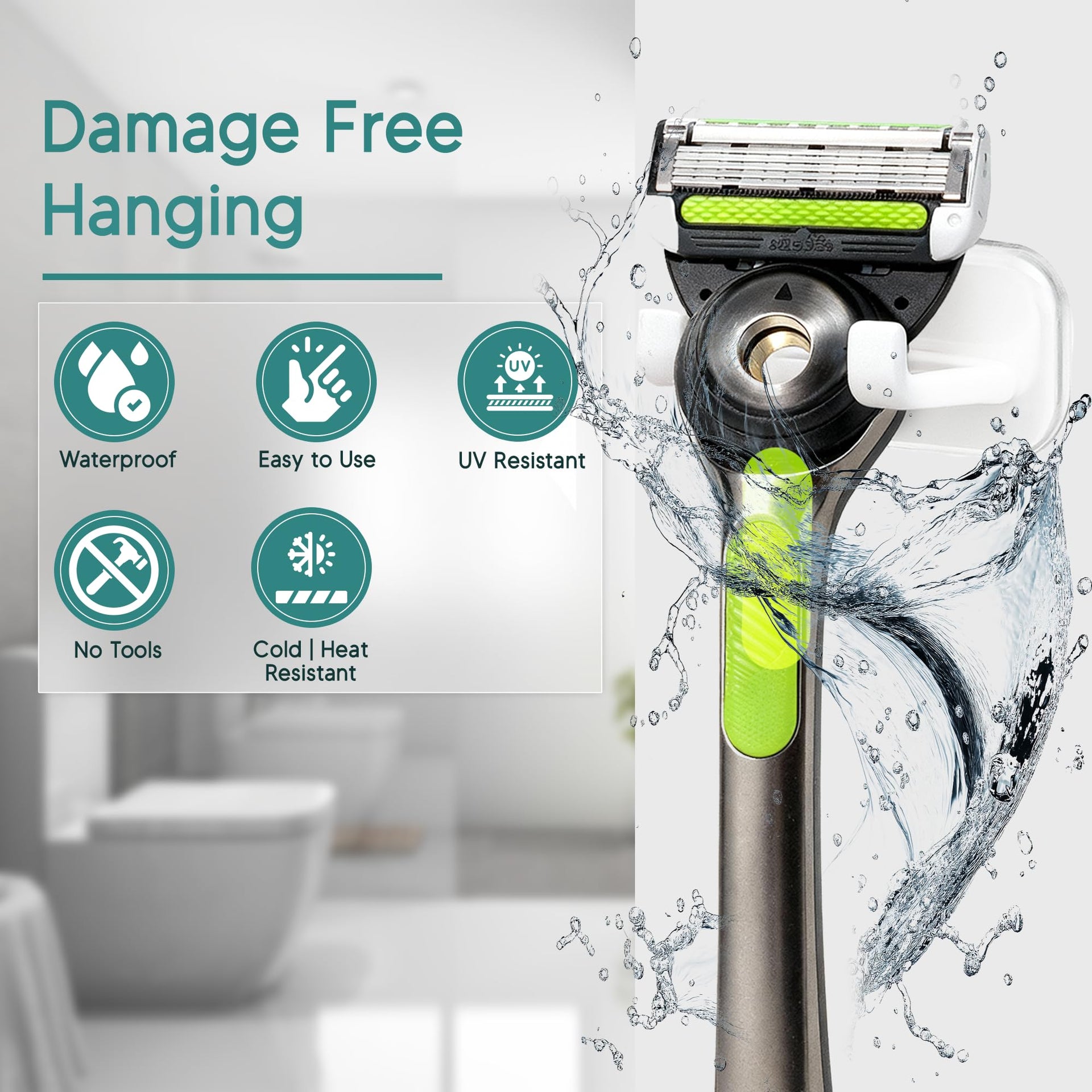 Hook LAB Shower Razor Holder (2 Count)