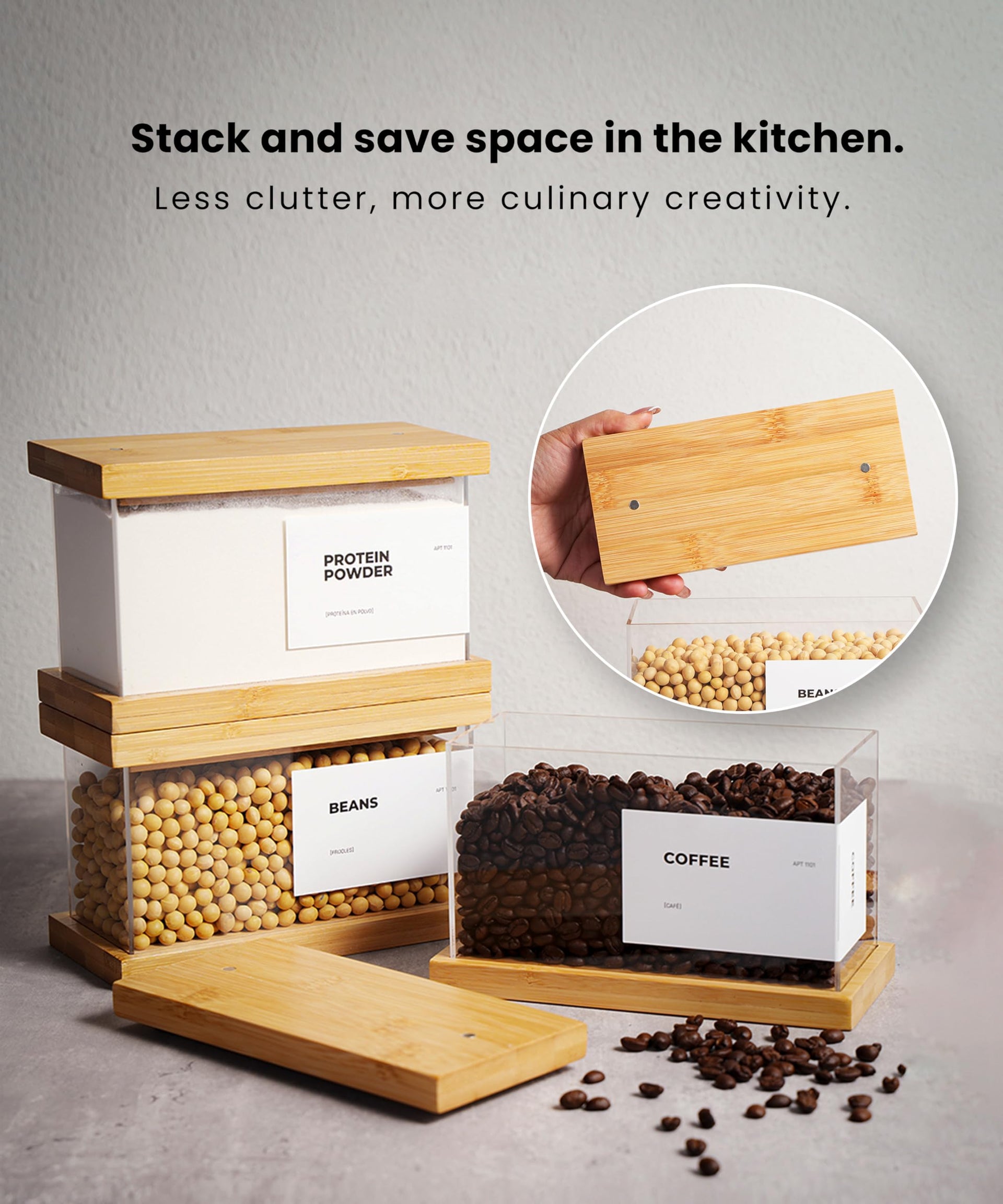 Bamboo Food Dispenser