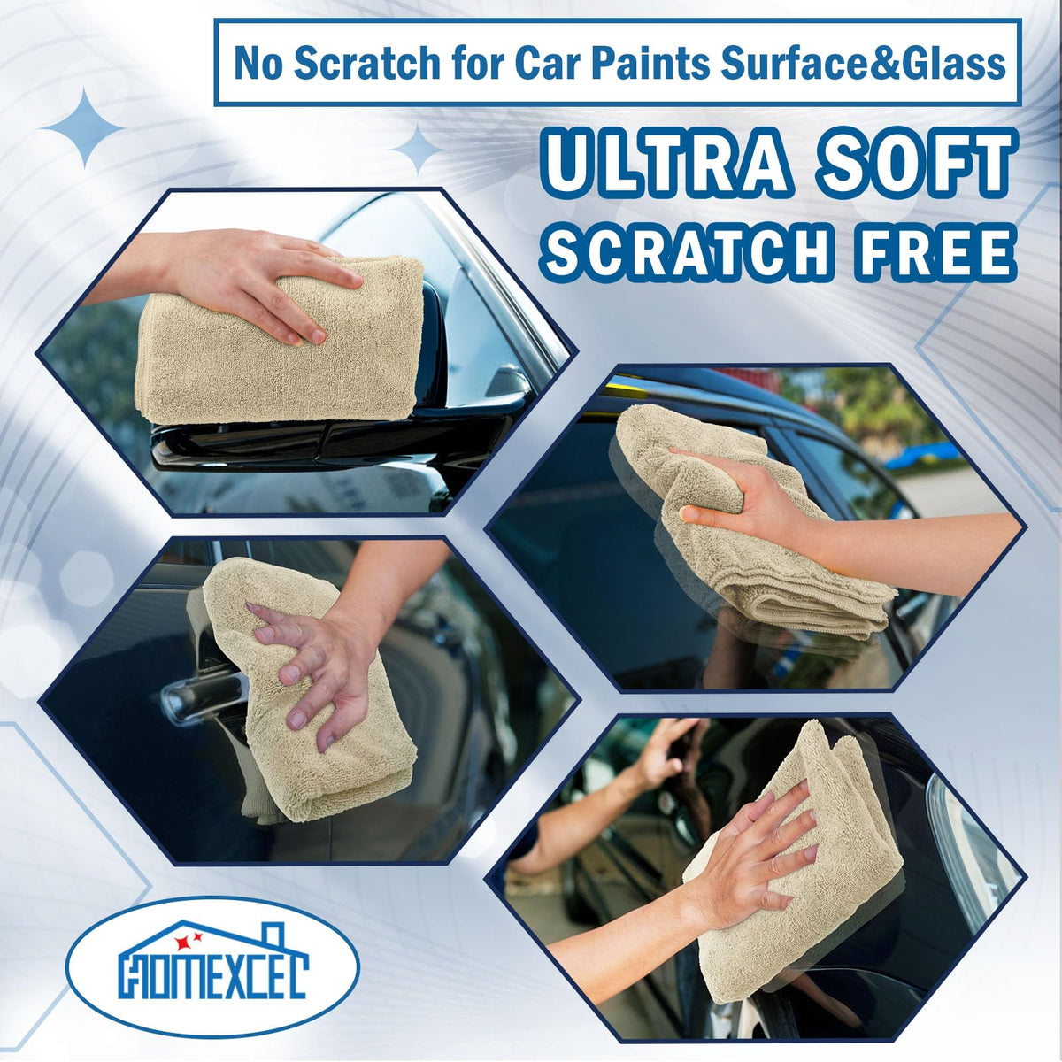 Professional Large Microfiber Car Drying Towels 2 Pack (2 Count)