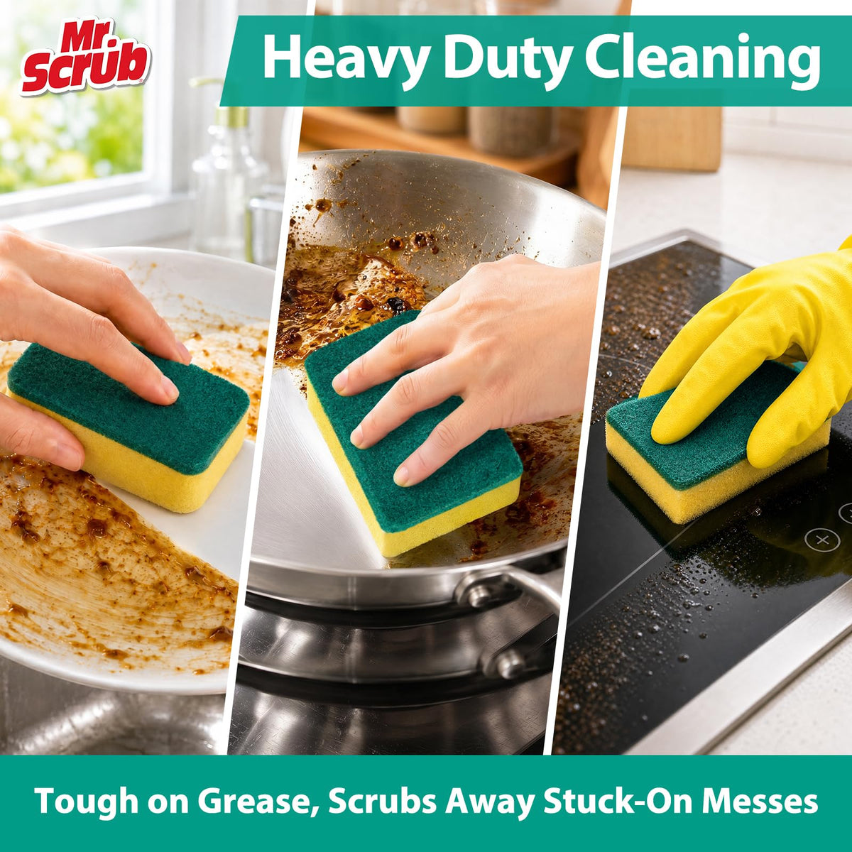 Sponges Kitchen Scrub Dish Sponge Scouring Pad (36 Count)