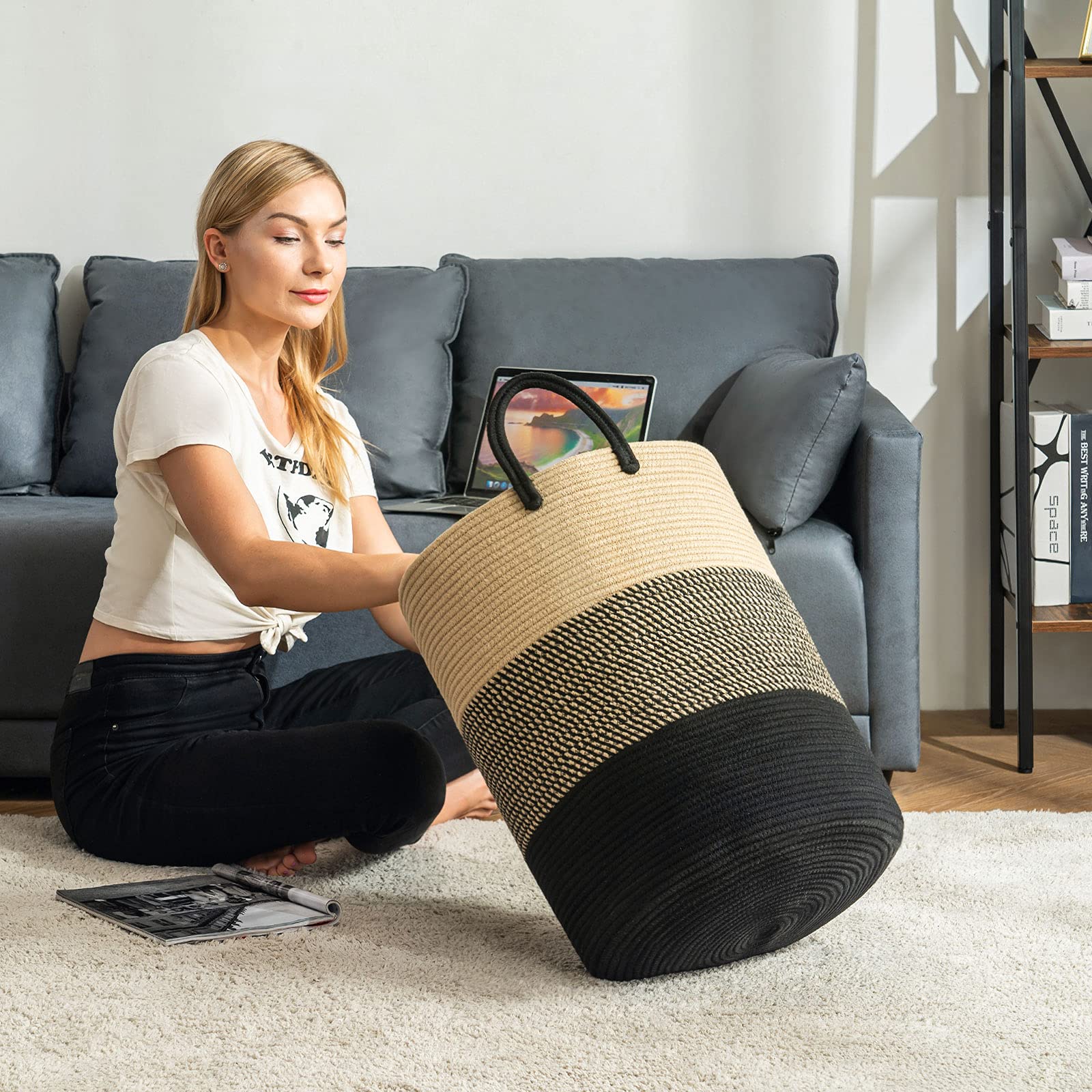 Woven Laundry Hamper Basket