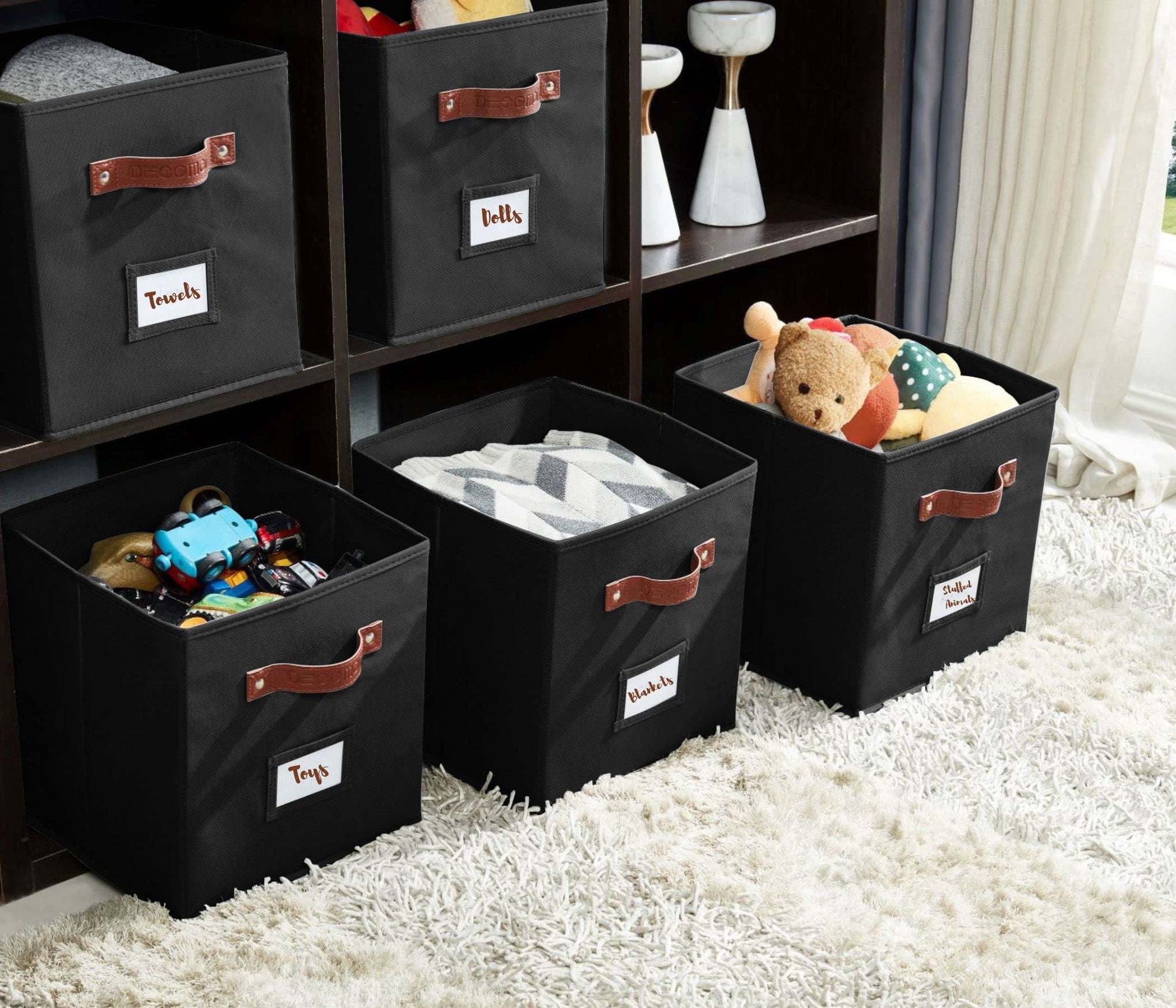 Storage Bins Cube Storage Bin with Labels (6 Count)