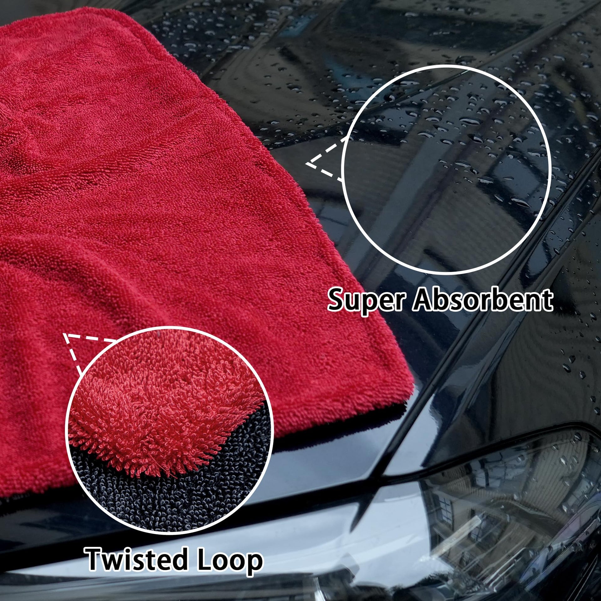 1000GSM Car Drying Towel 18"x24"