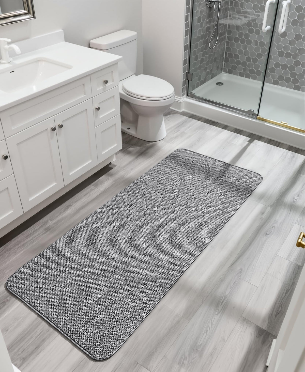 Bath Mat Ultra Thin Bathroom Runner Rugs (3.0002 Sq Ft)
