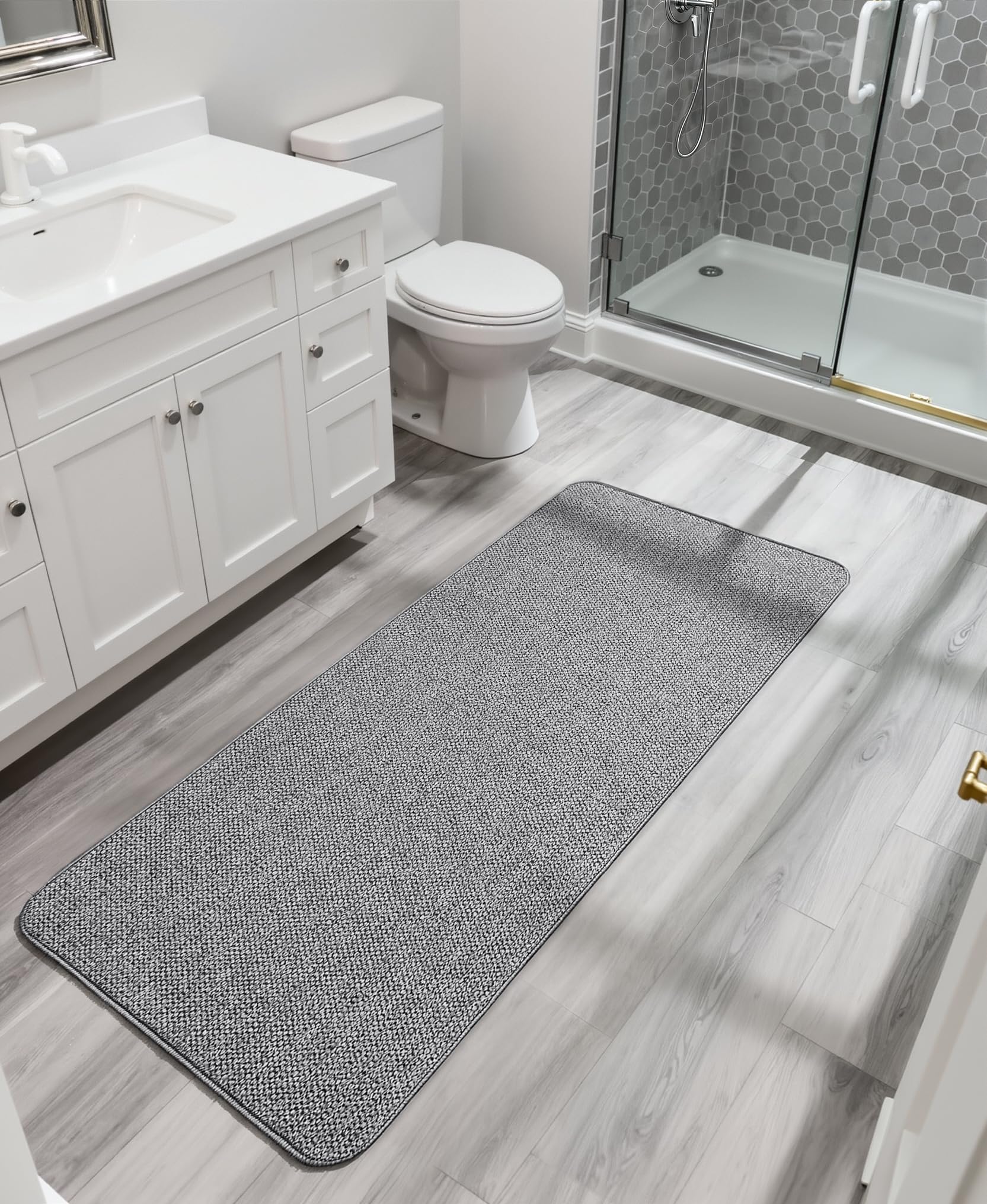 Bath Mat Ultra Thin Bathroom Runner Rugs (12 Sq Ft)