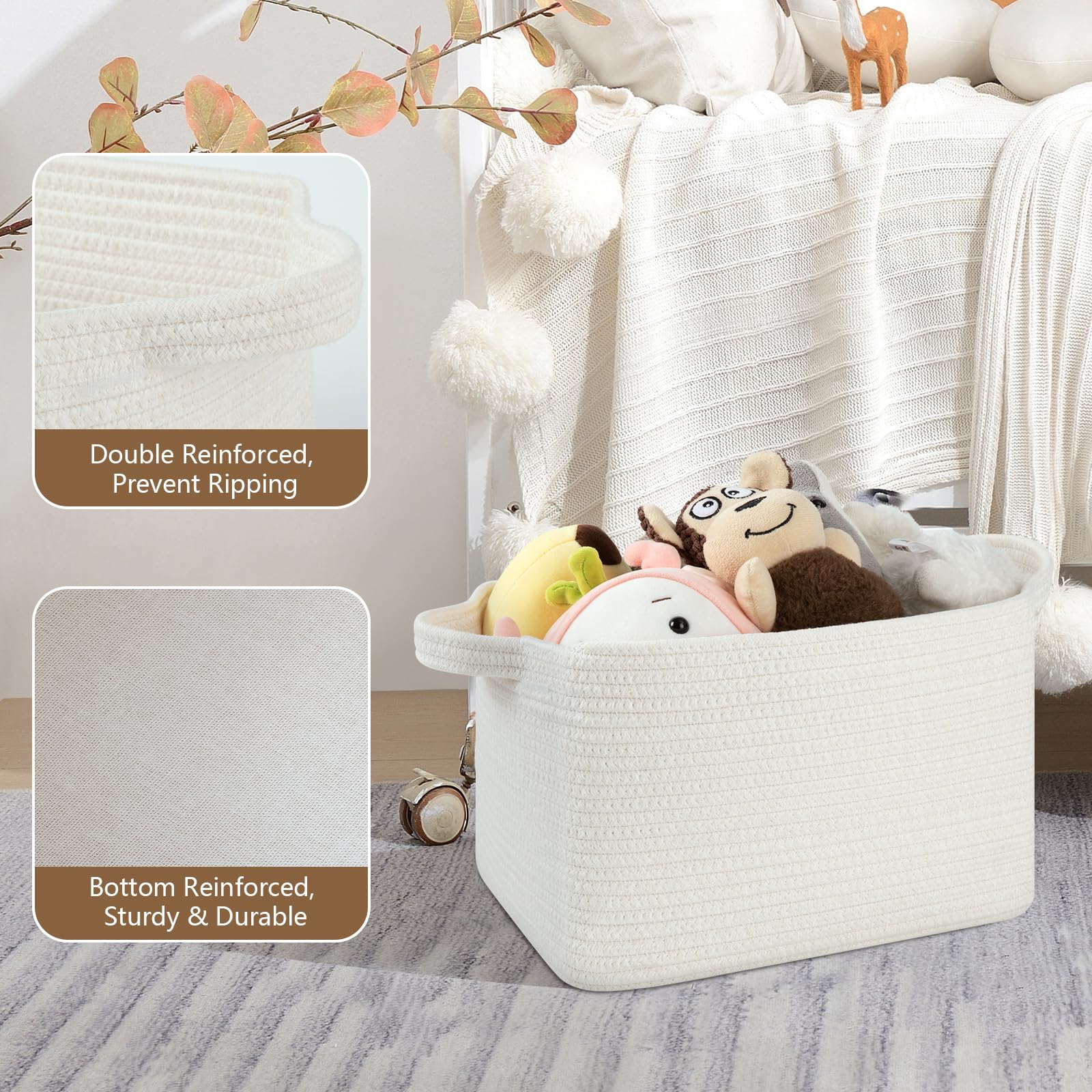 Storage Baskets for Organizing (3 Count)