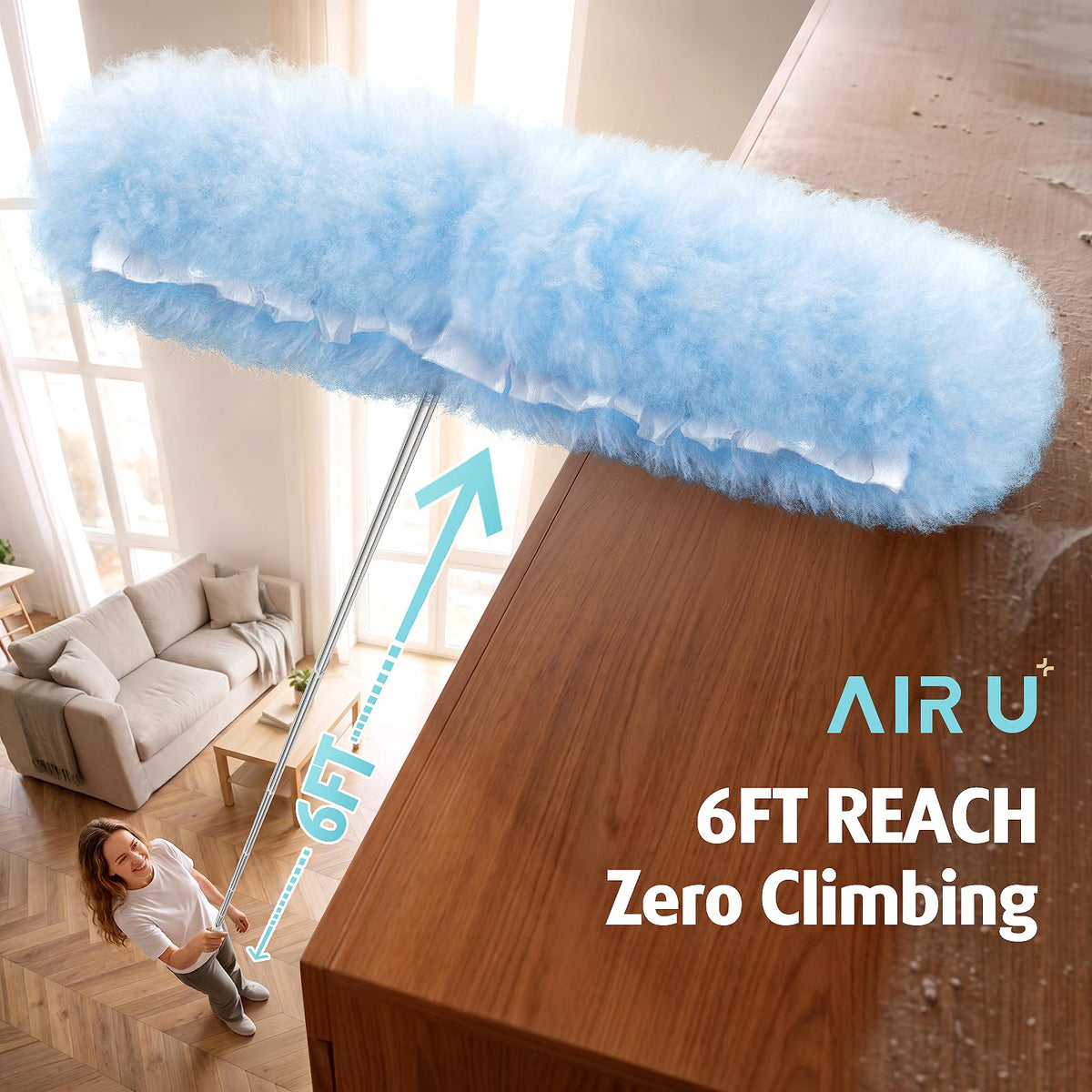 6ft Extendable Duster with 40 Refills for Swiffer Dusters (40 Count)