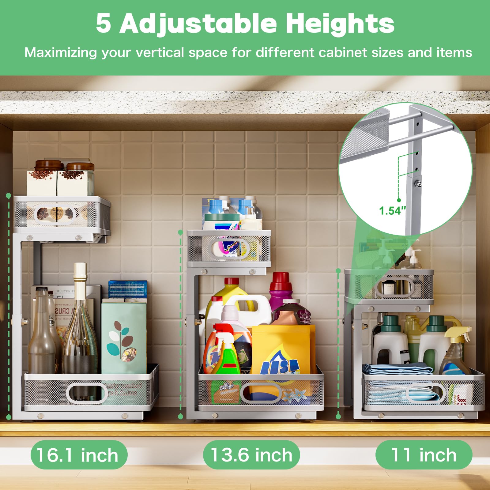 Under Sink Organizer 2 Pack