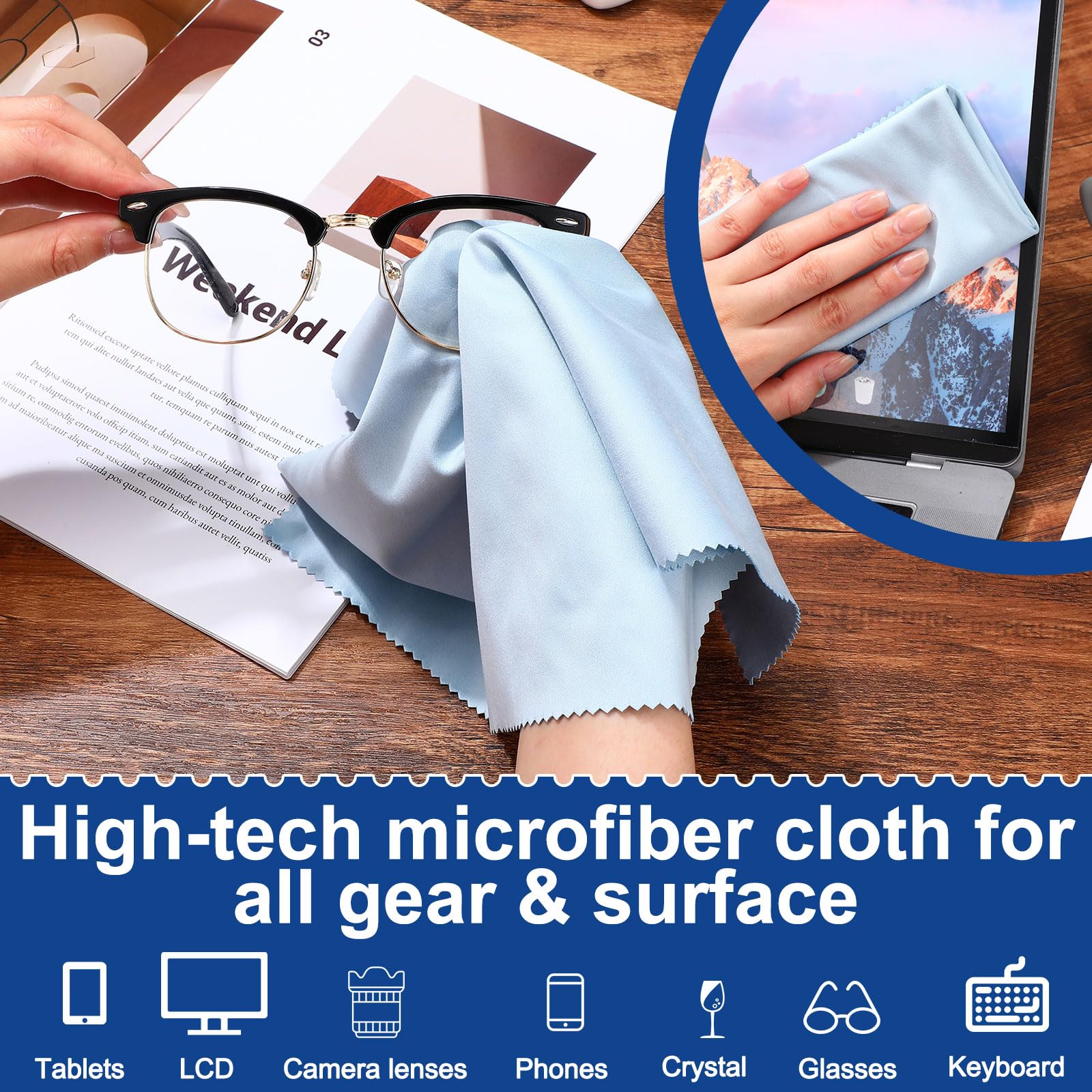 12 Pack Microfiber Cleaning Cloth
